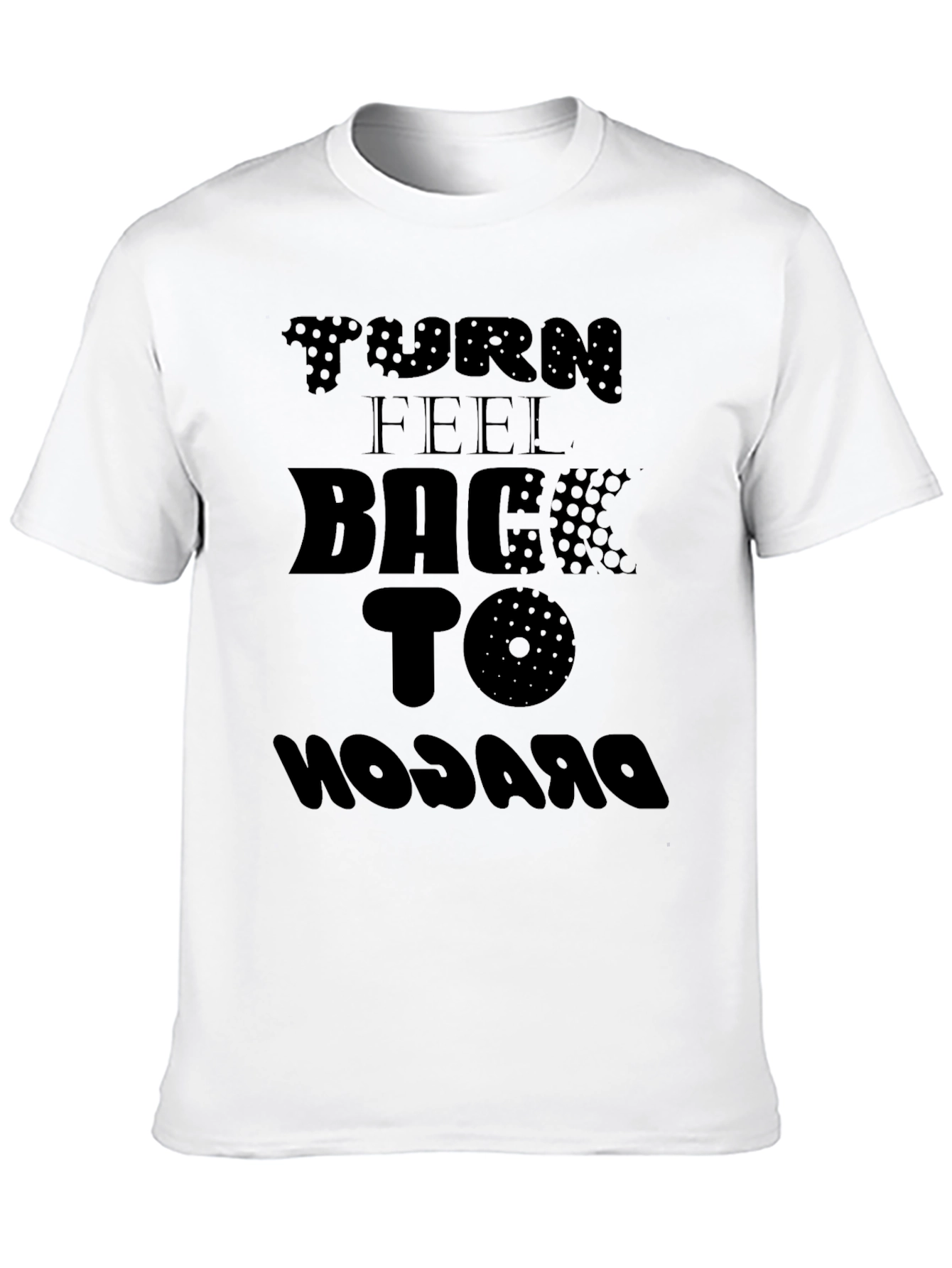 Black Turn Feel Back to Dragon Graphic Tee view 10
