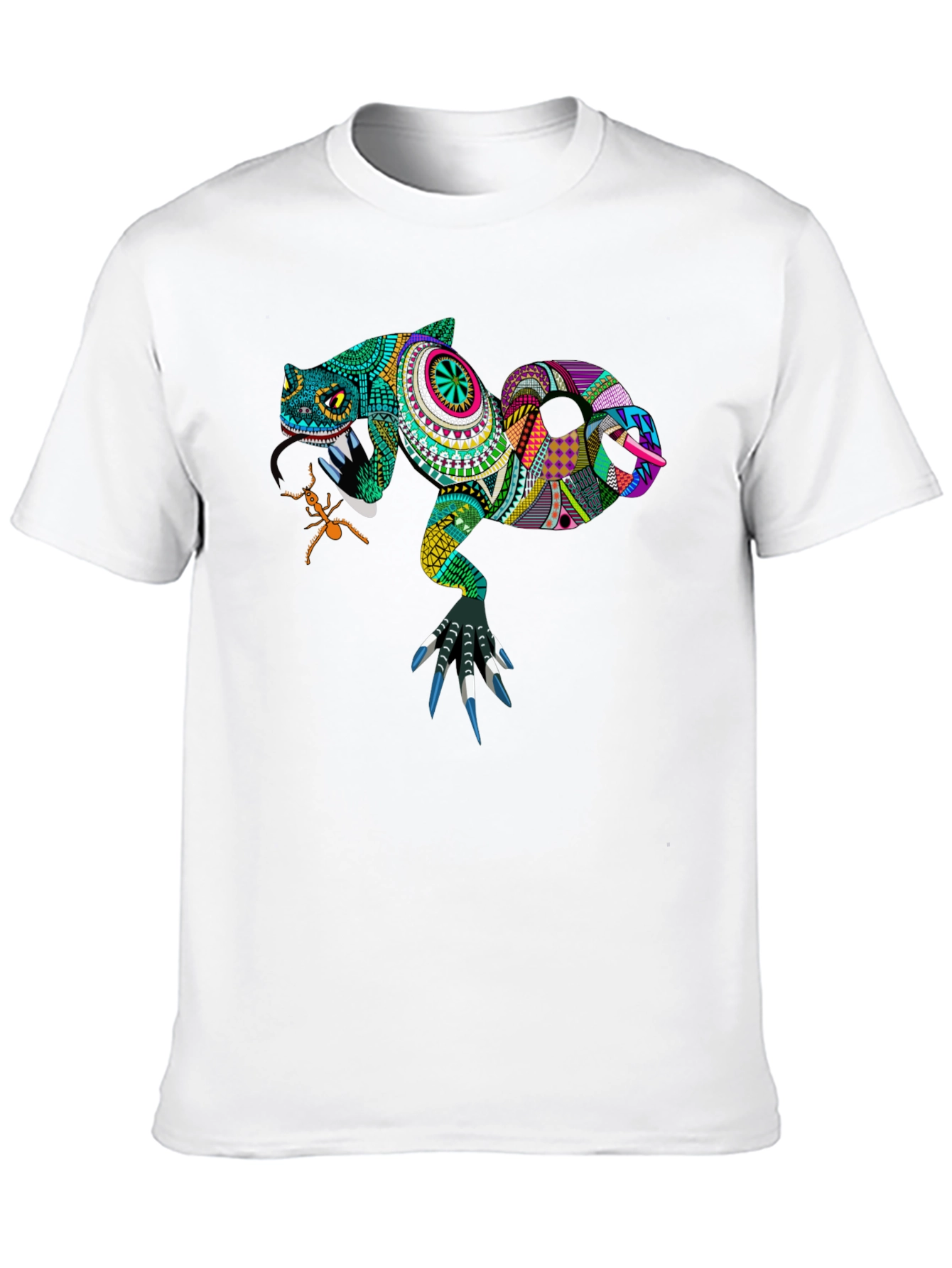 Black Lizard Graphic Tee - Unique Patterned Reptile Design view 10
