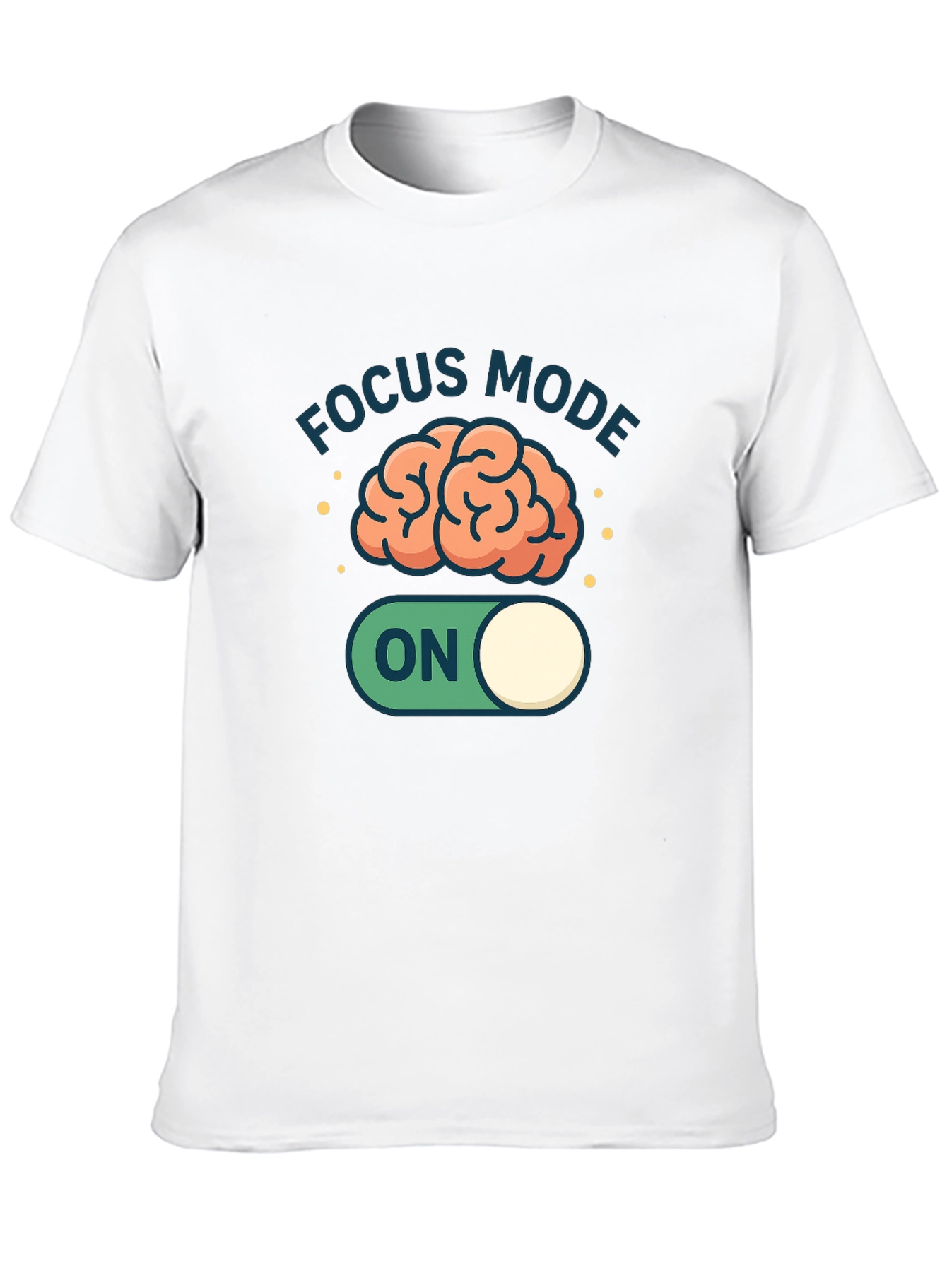 Black Focus Mode On Brain Graphic Tee - Black view 10