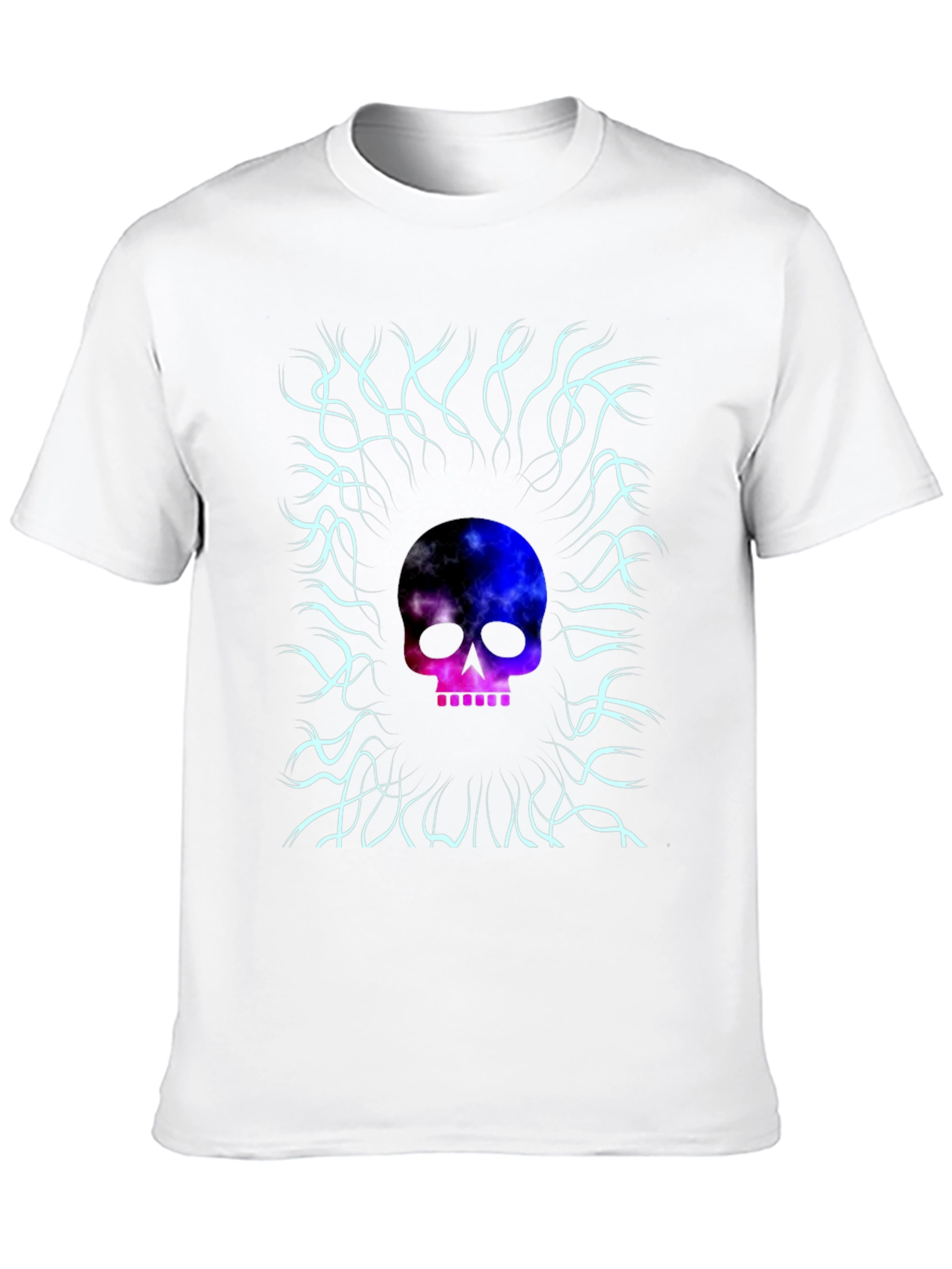 Black Cosmic Skull Graphic Tee - Unique Design view 10