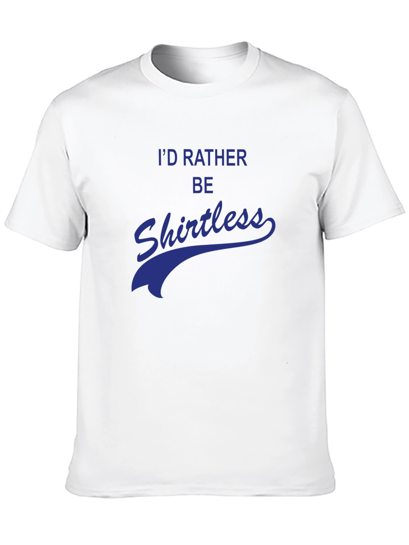 Black I'd Rather Be Shirtless Graphic Tee view 10