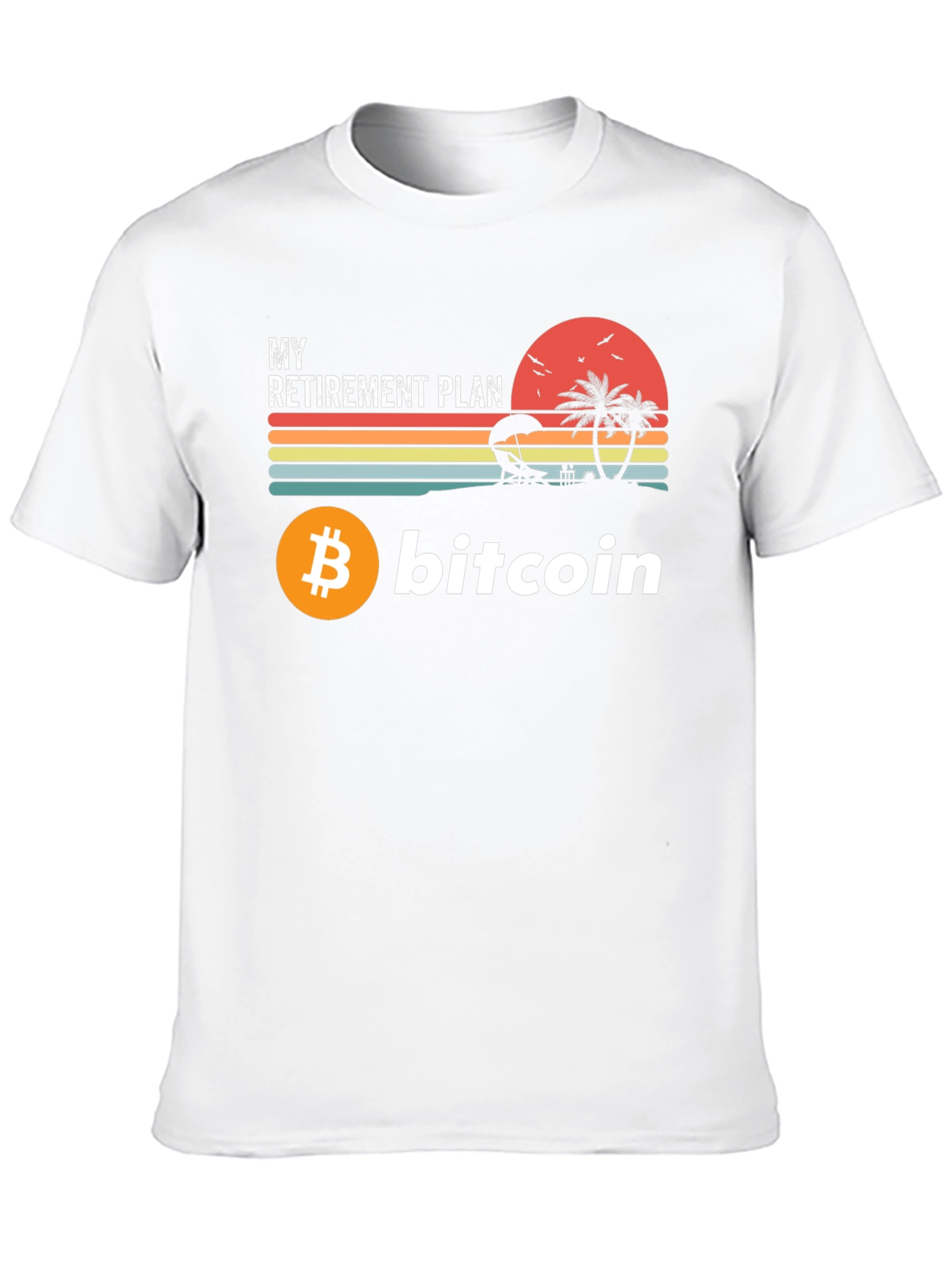 Black Bitcoin Retirement Plan Graphic Tee view 10