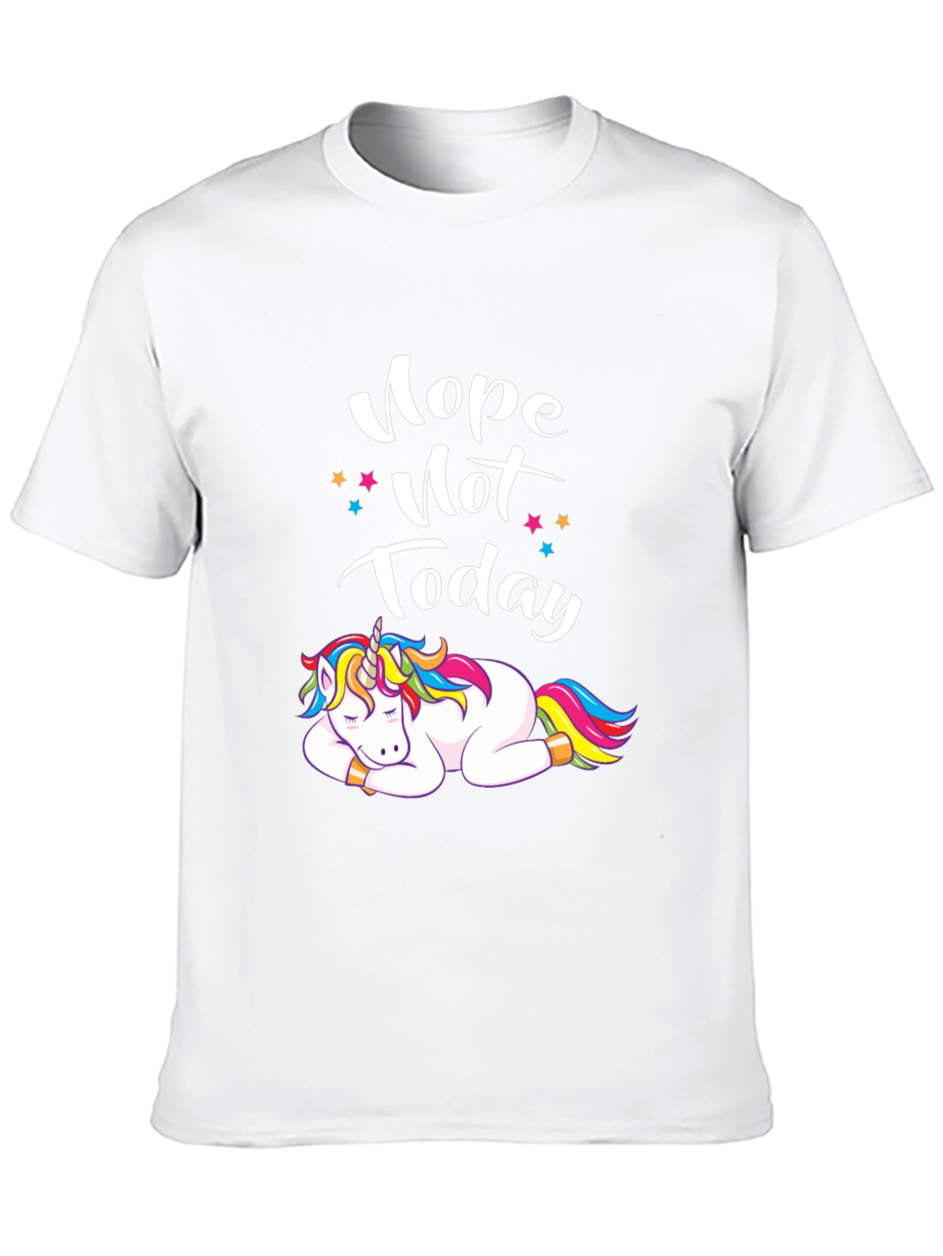 Black Nope Not Today Unicorn Graphic Tee view 10