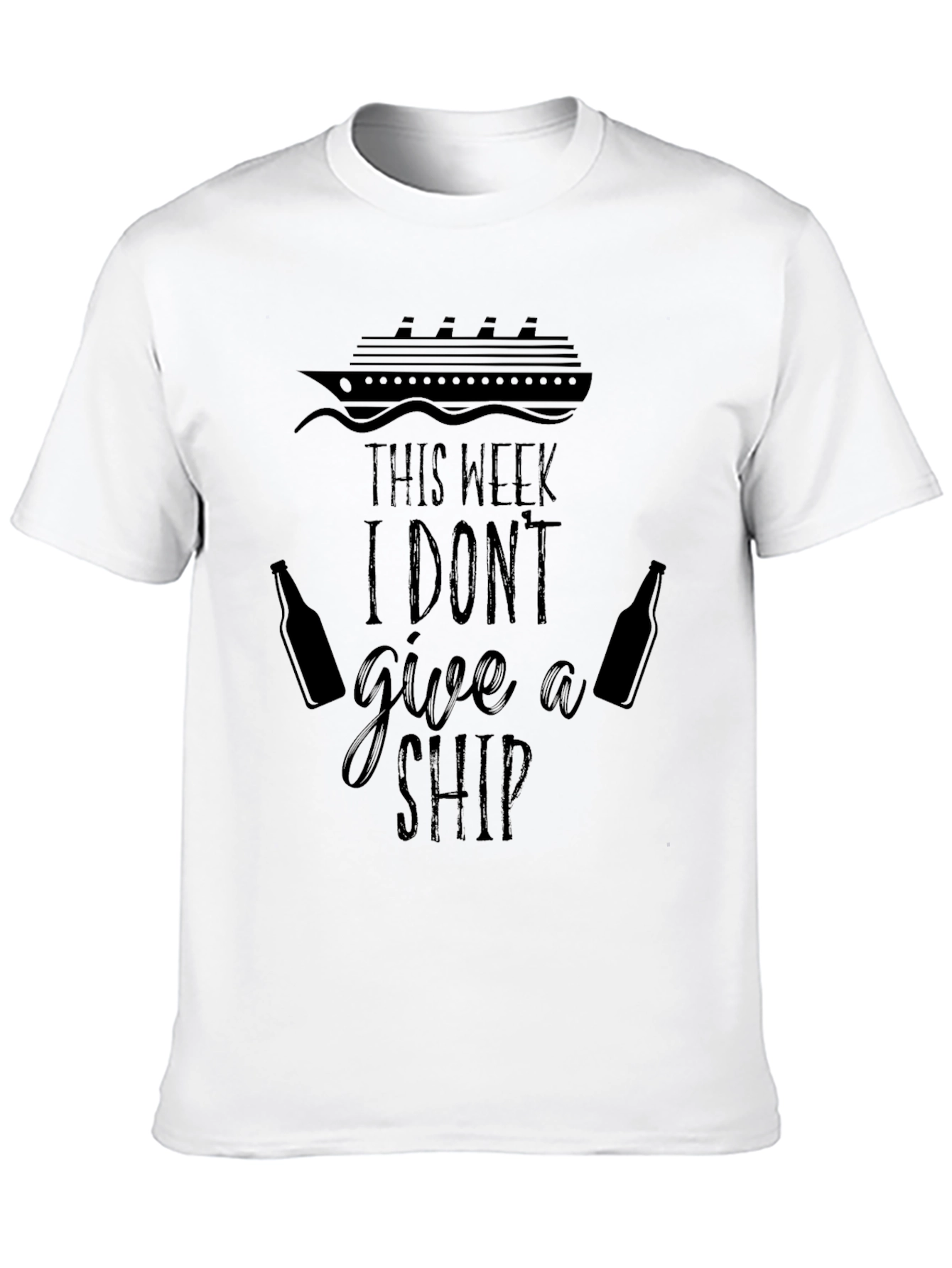 Black I Don't Give a Ship Cruise T-Shirt view 10