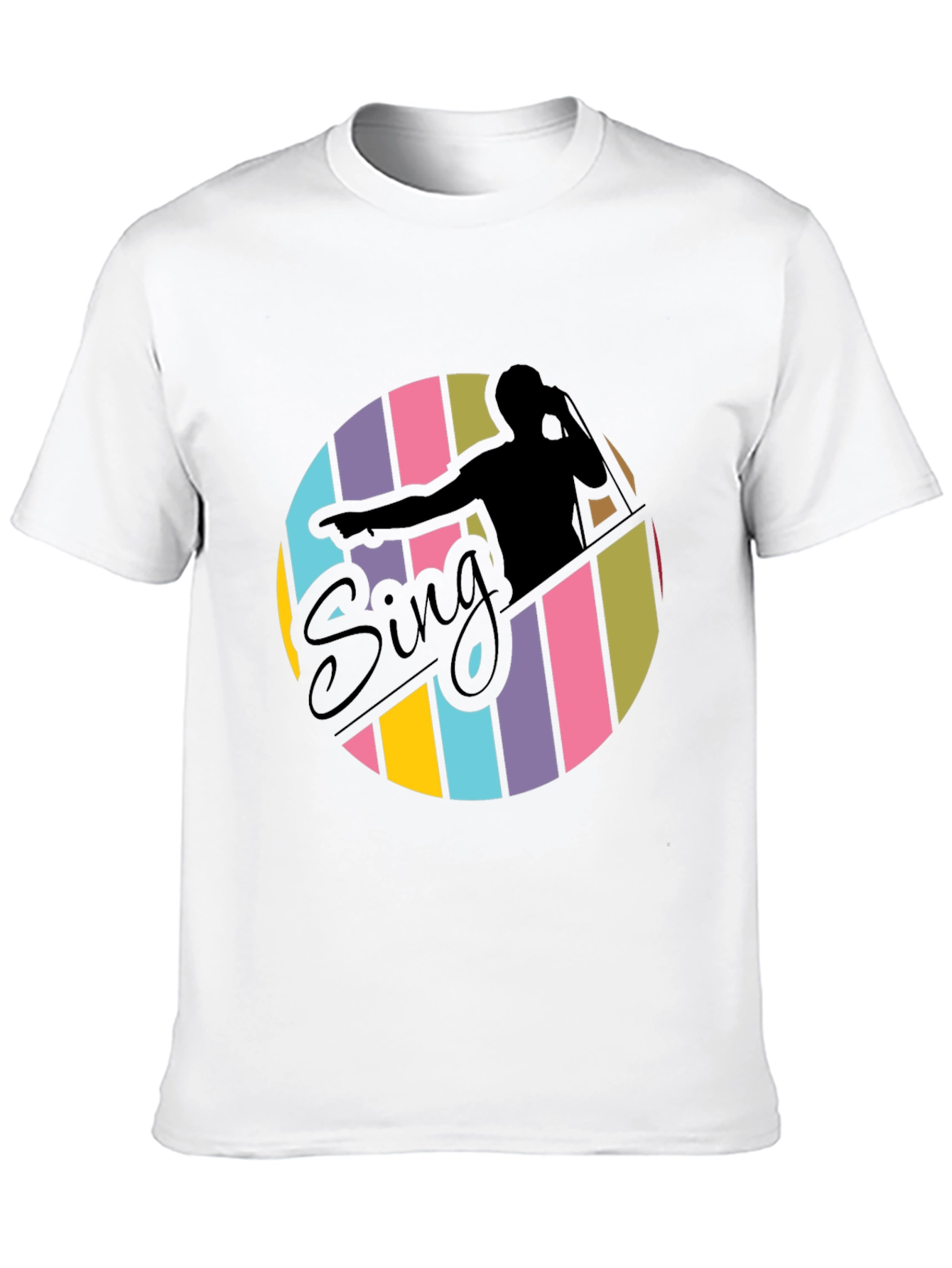 Black Retro Sing T-Shirt - Stylish Vocalist Tee view 10