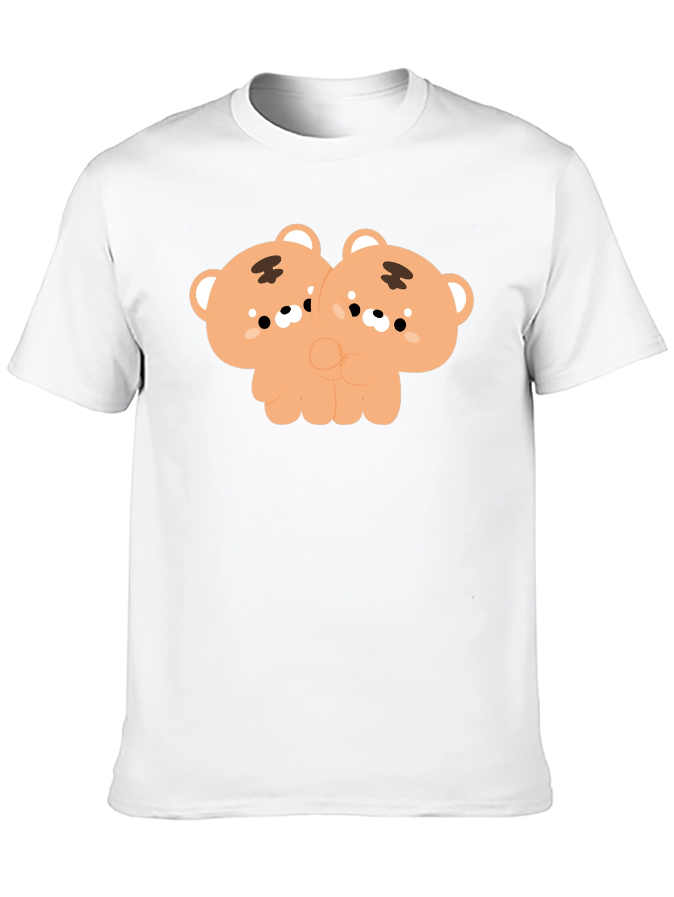 Black Cute Bears Black T-Shirt - Unique Kawaii Design view 10