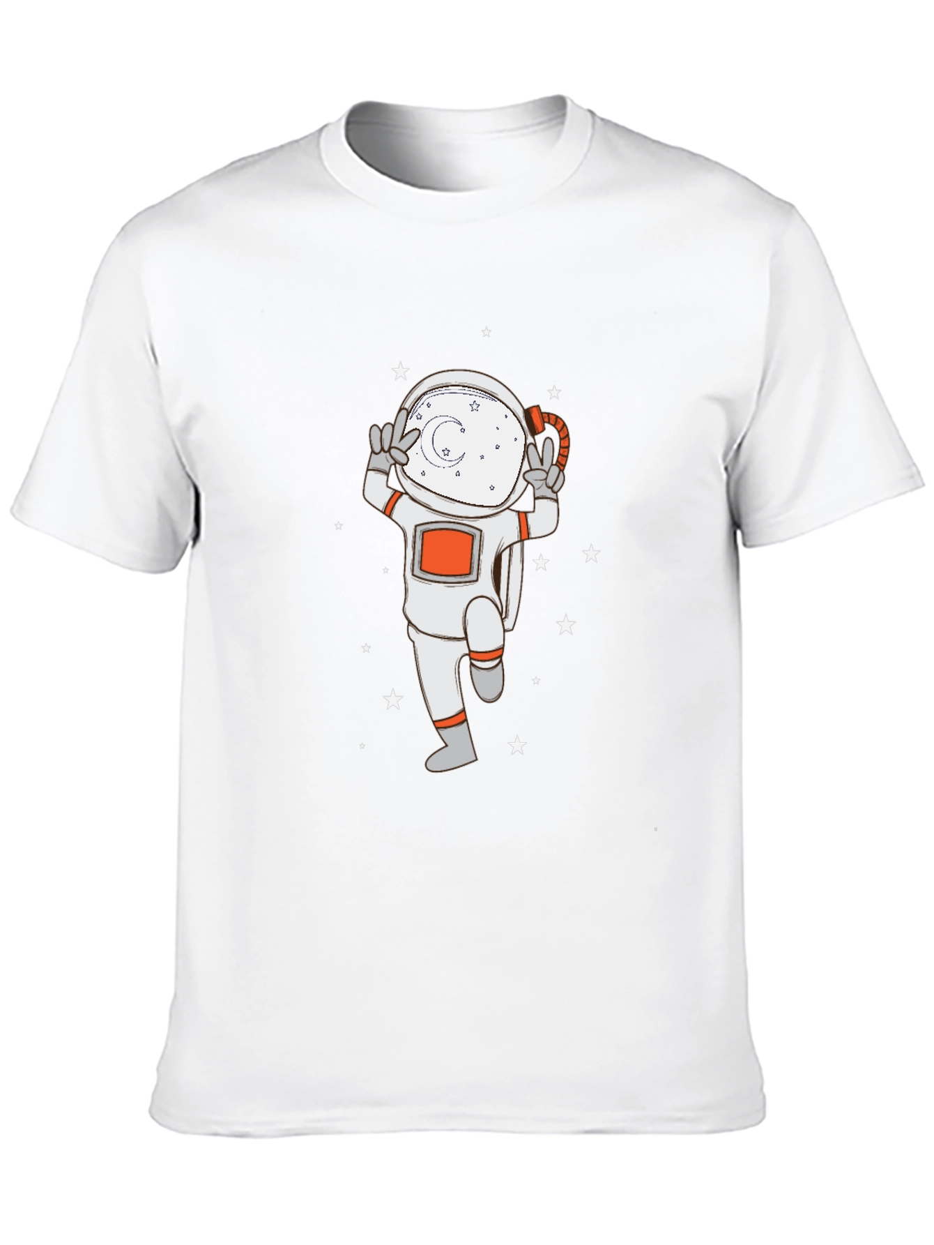 Black Astronaut Graphic Tee - Black Cotton T-Shirt view 10