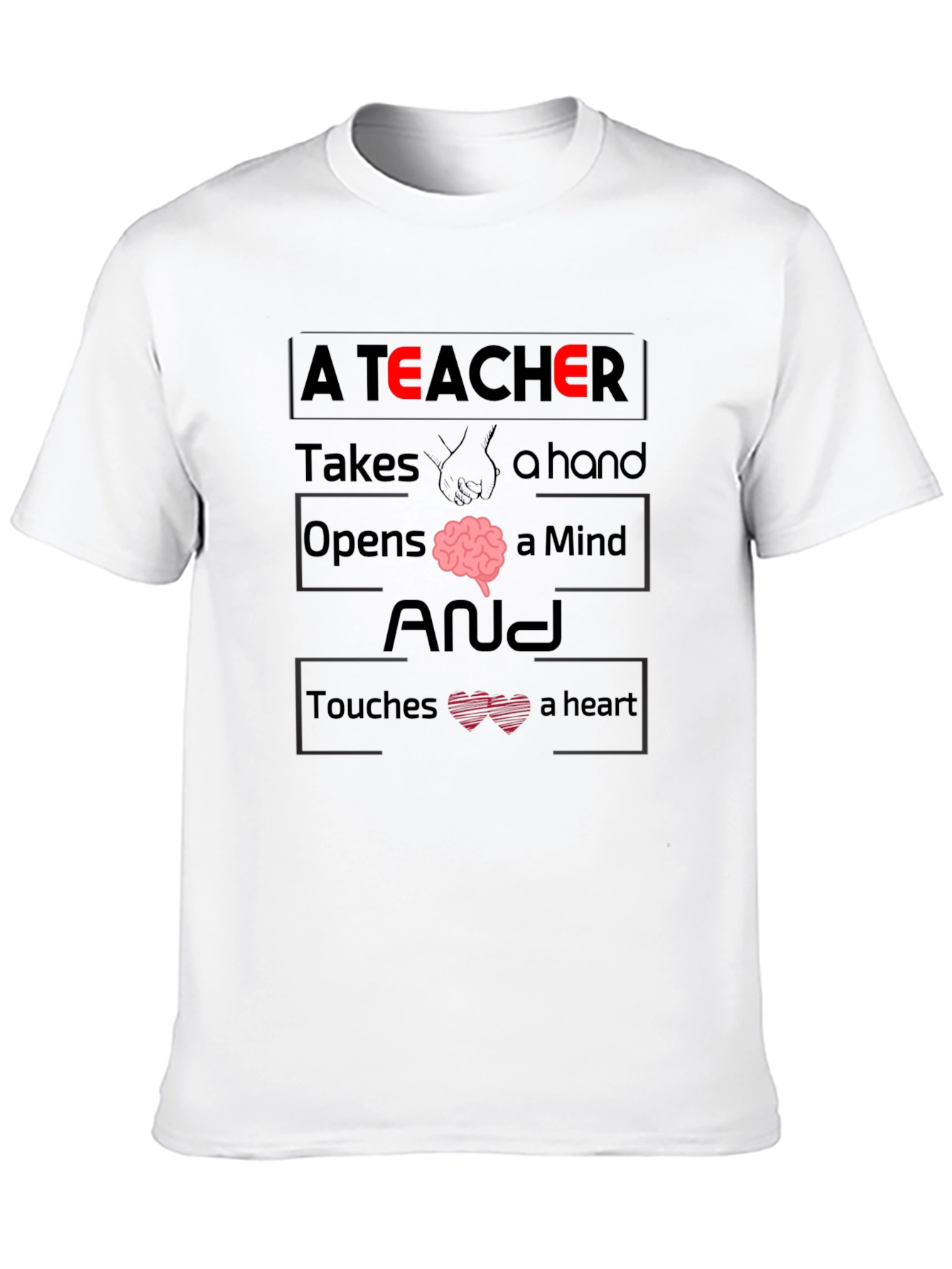 Black A Teacher Graphic Print T-Shirt view 10