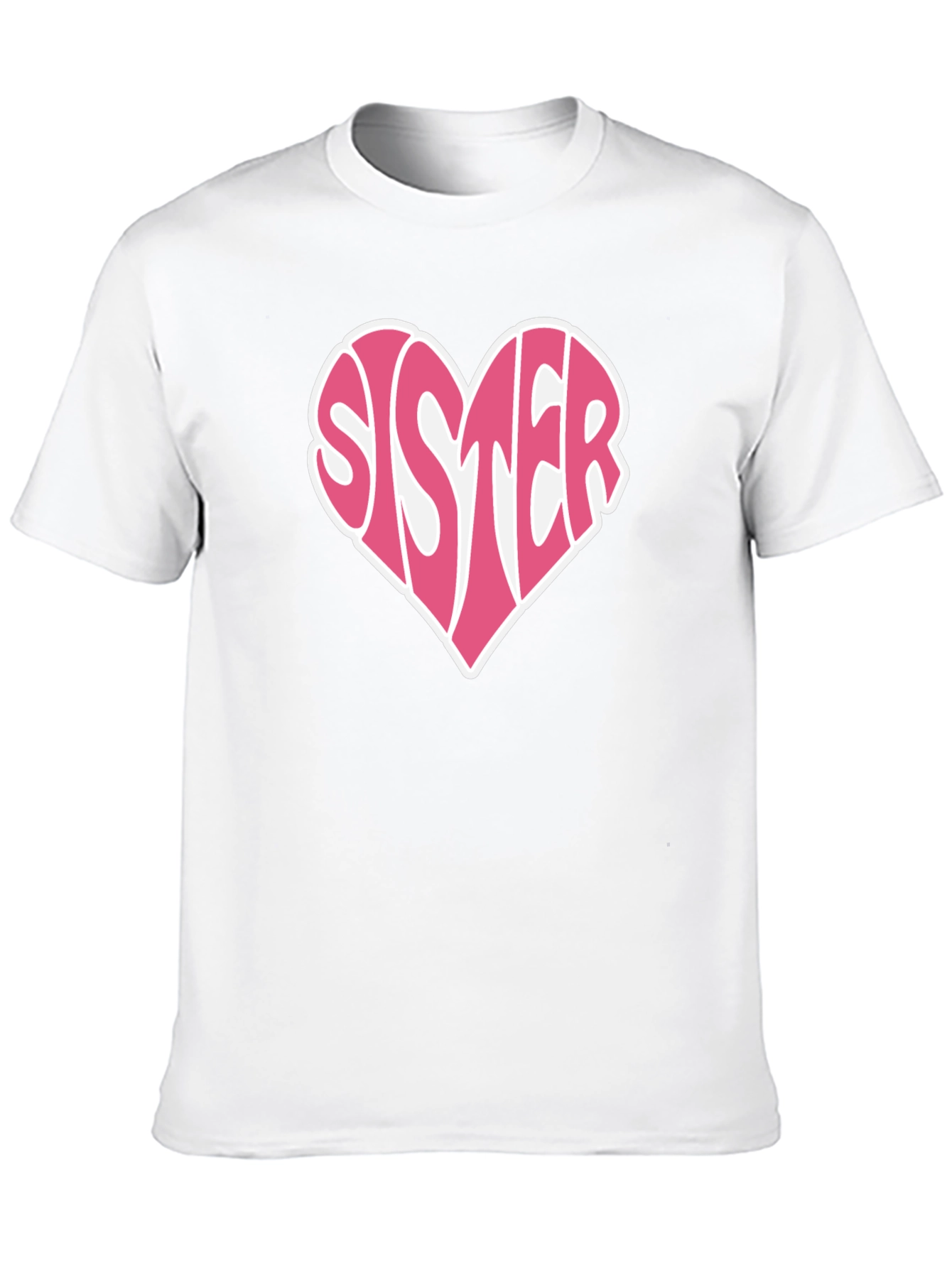 Black Sister Heart Graphic Tee - Soft Cotton Black T-Shirt view 10