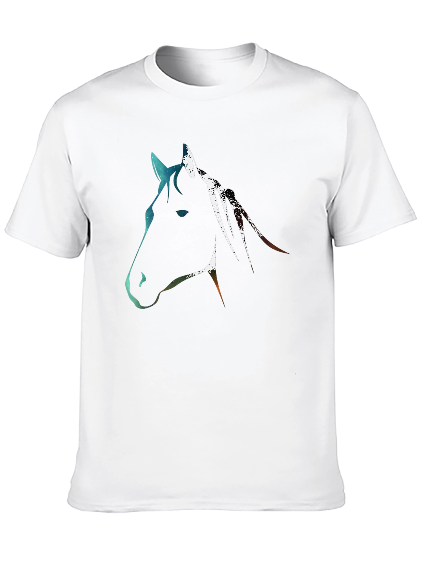 Black Abstract Horse Graphic Tee - Black view 10