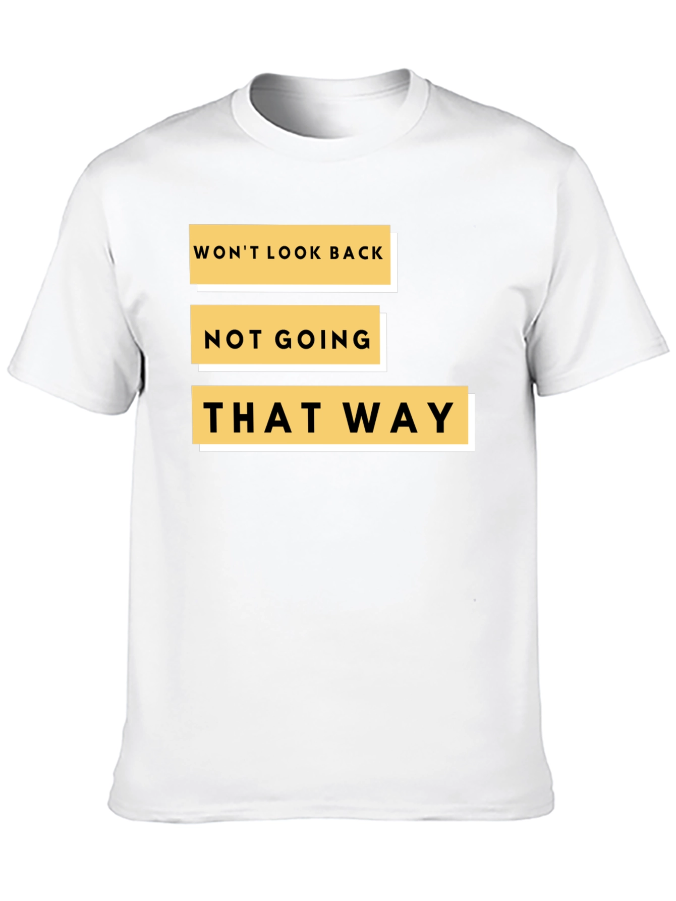 Black Bold Statement Tee: Won't Look Back - Black view 10