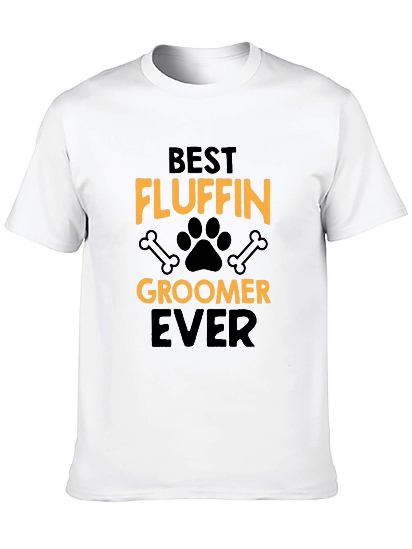 Black Best Fluffin' Groomer Ever Black T-Shirt view 10