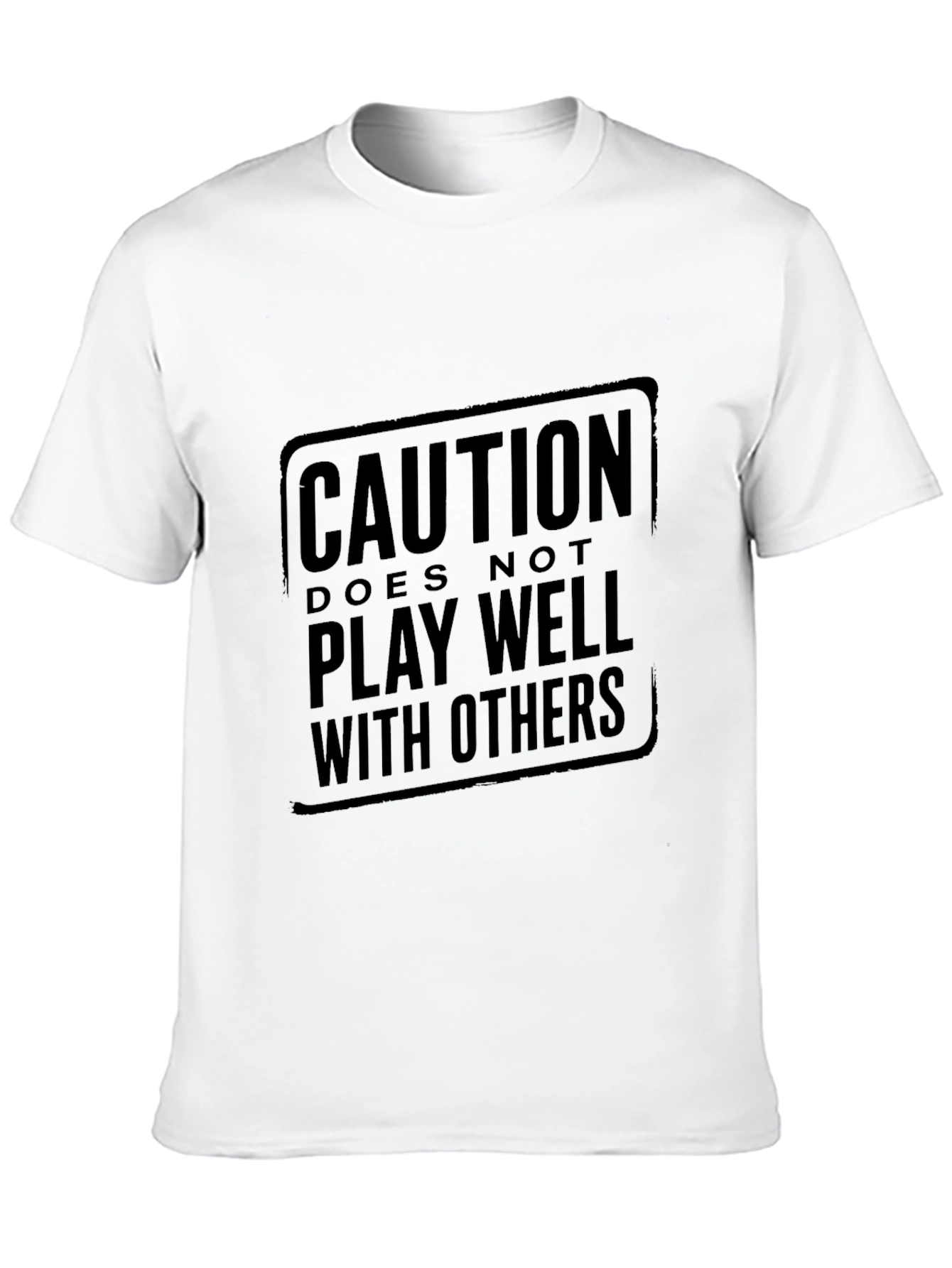 Black Caution: Does Not Play Well With Others Black T-Shirt view 10