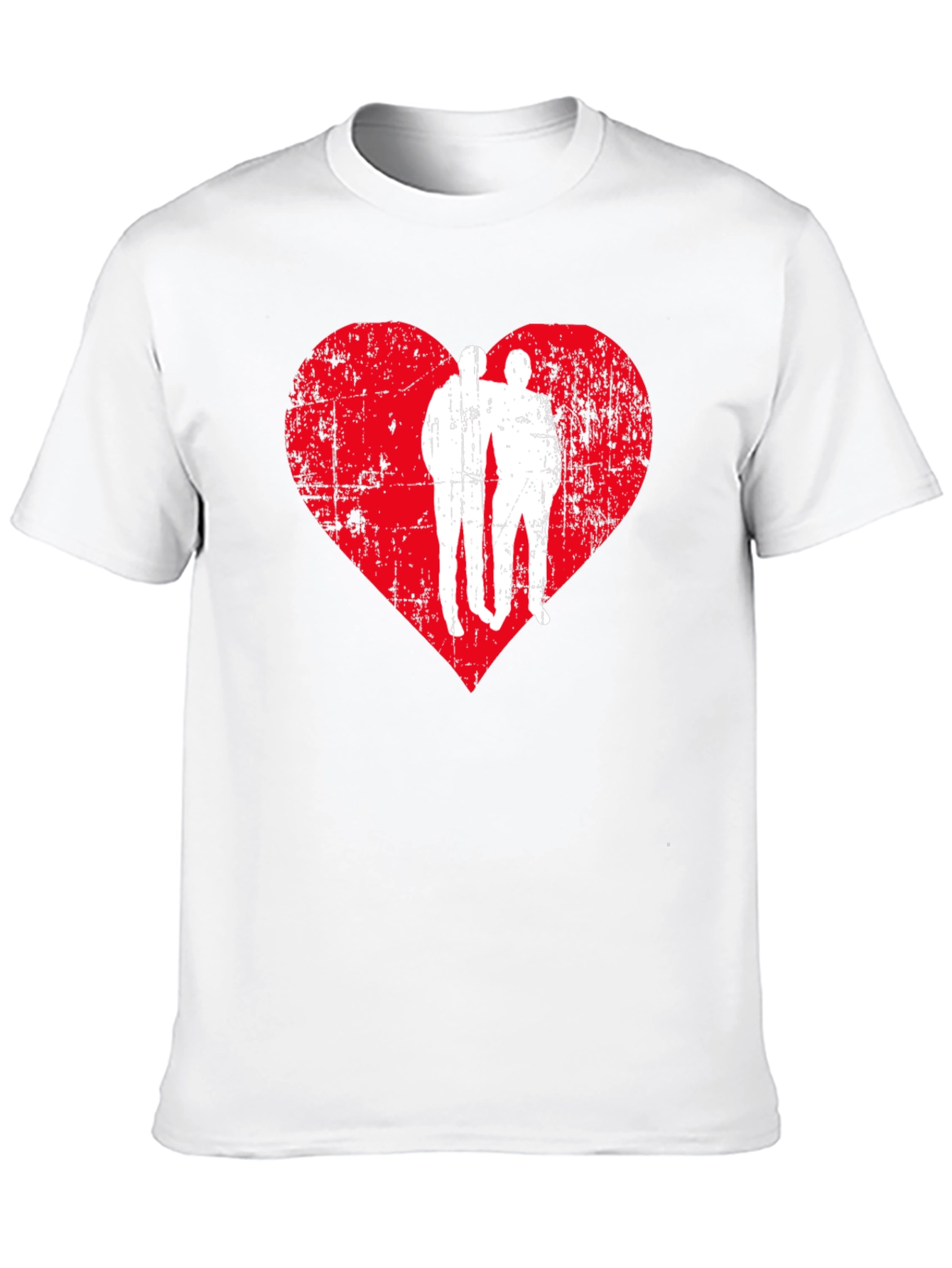Black Distressed Heart Friends Graphic Tee - Black view 10