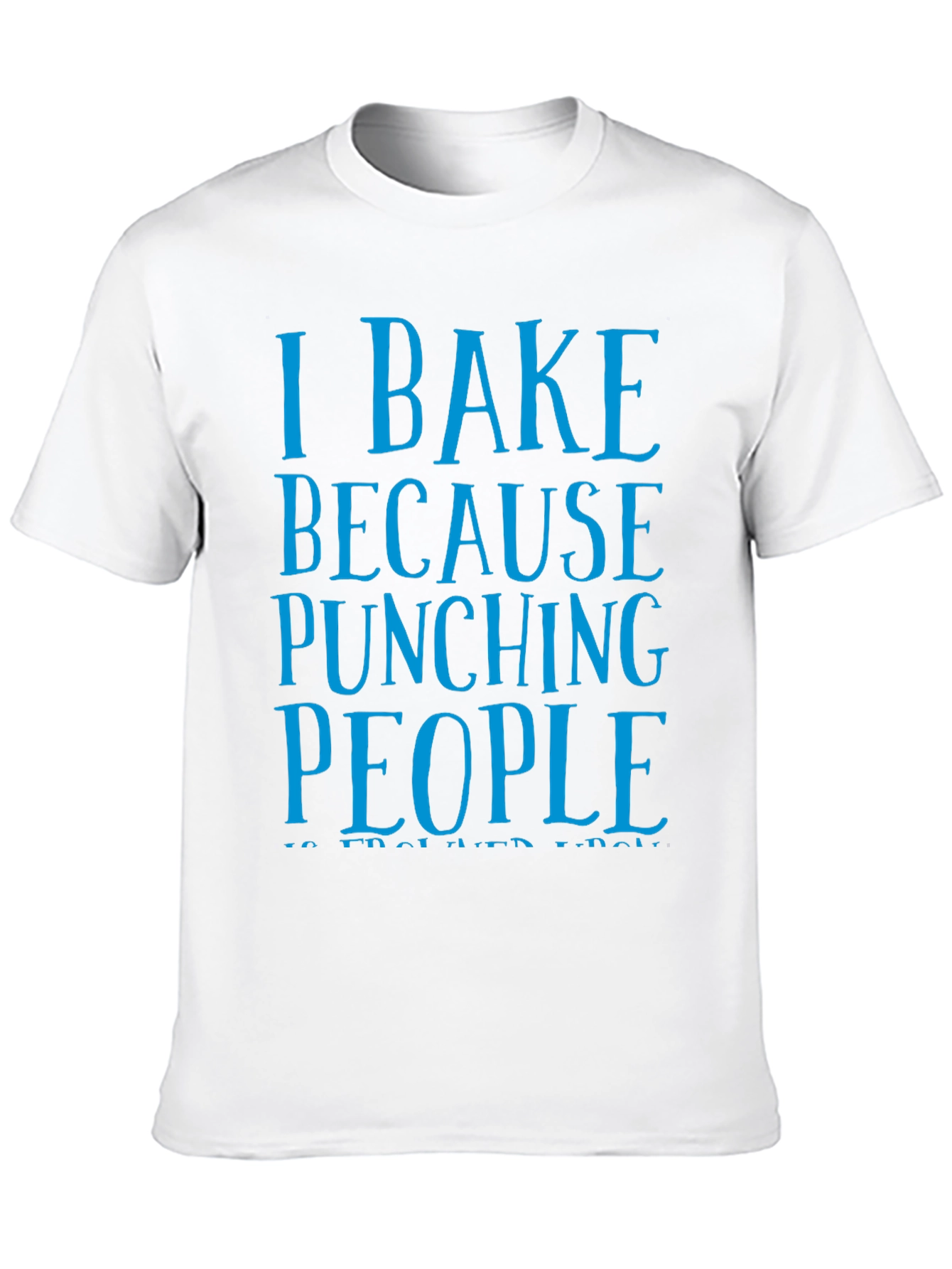 Black I Bake Because Punching People Funny T-Shirt view 10