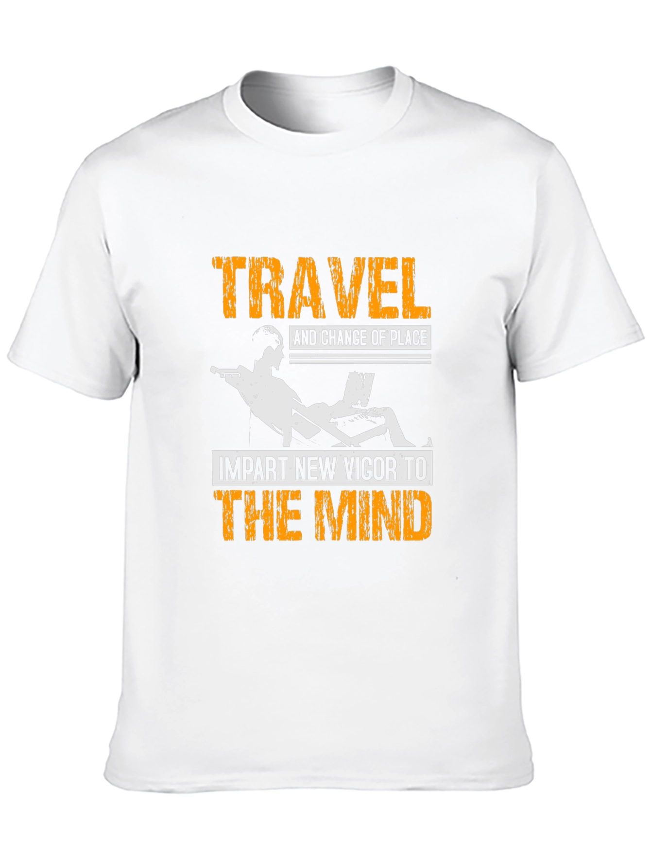 Black Travel Vigor Mind Graphic Tee - Black Cotton T-Shirt view 10