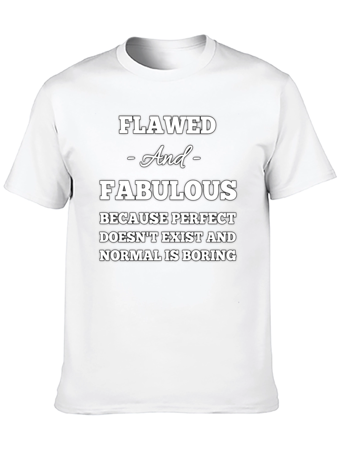 Black Flawed & Fabulous Graphic Tee - Black Cotton Blend Shirt view 10