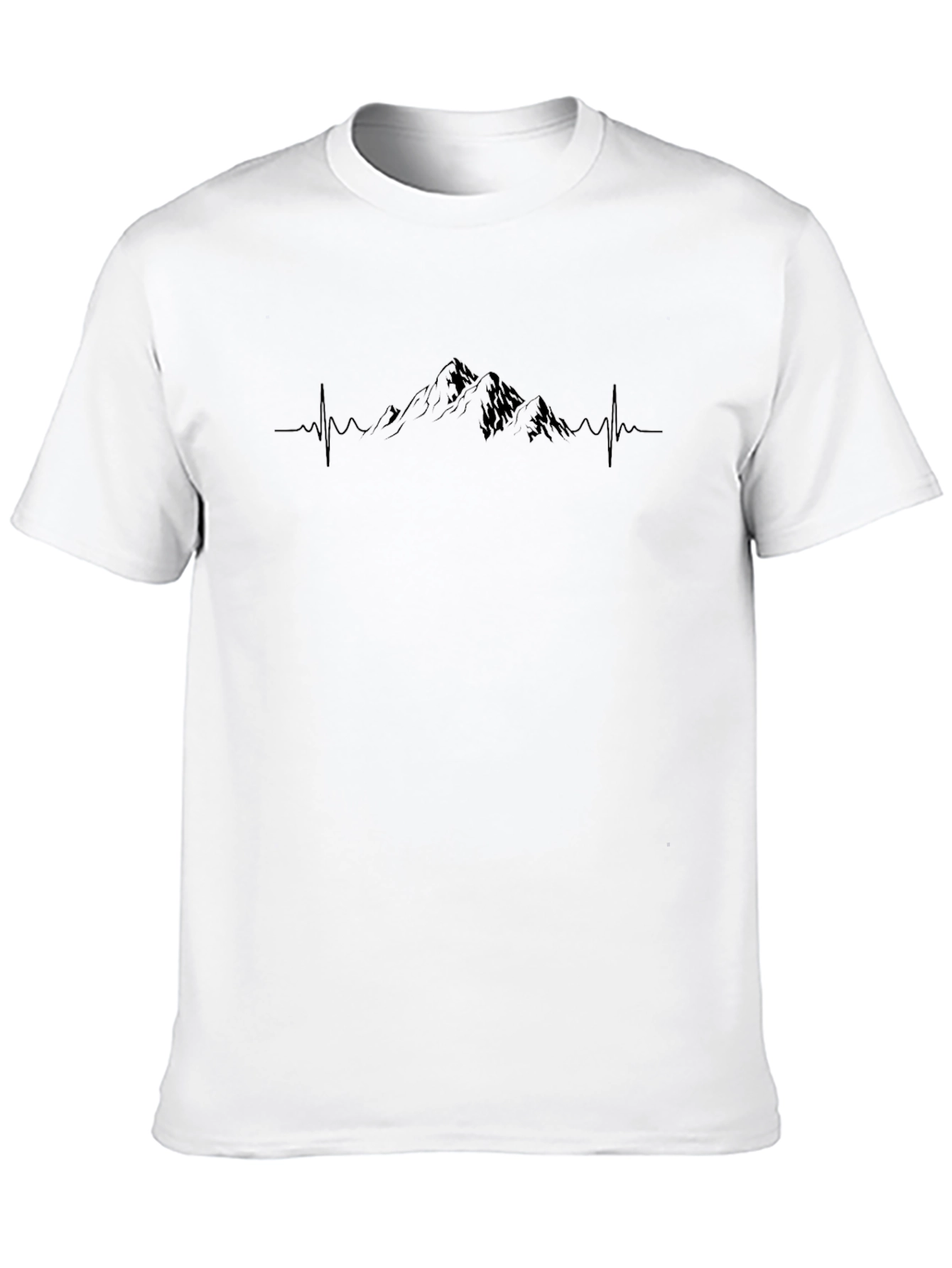 Black Mountain Heartbeat Graphic Tee - Black Cotton T-Shirt view 10