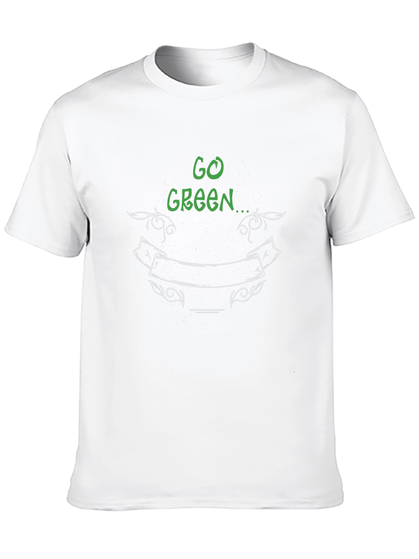 Black Go Green Graphic Tee - Black Cotton T-Shirt view 10