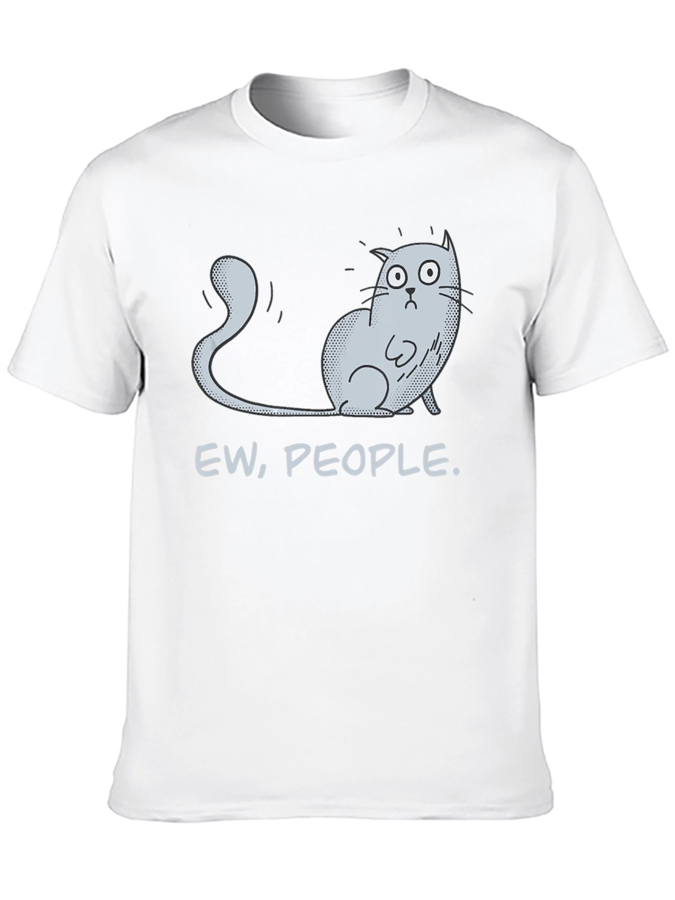 Black Ew People Cat Graphic Tee - Novelty T-Shirt view 10