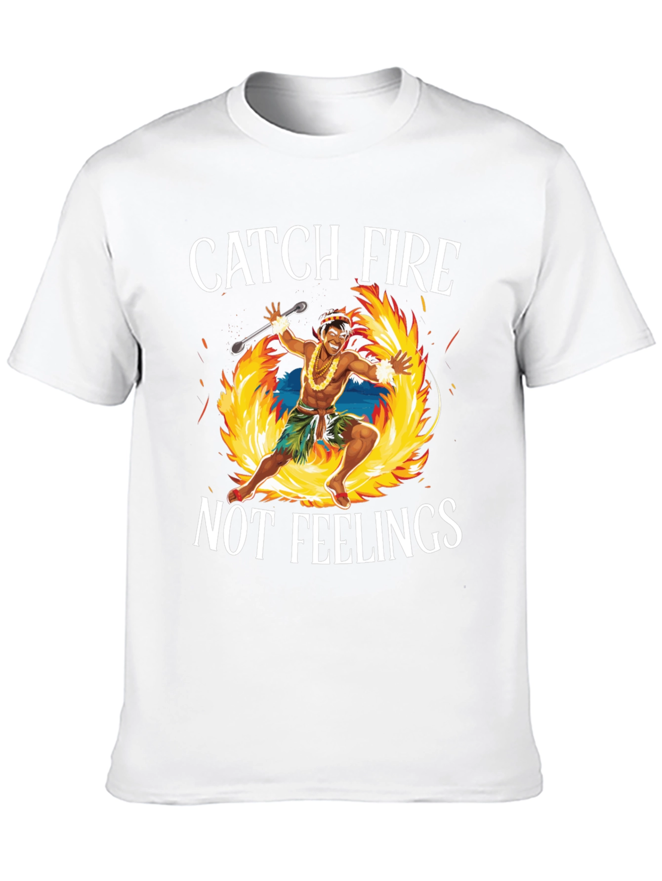 Black Catch Fire Not Feelings T-Shirt view 10
