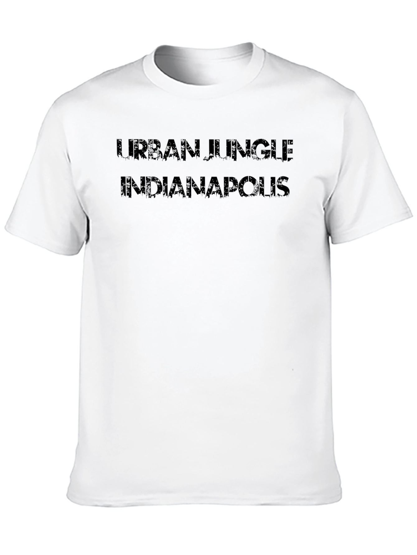 Black Urban Jungle Indianapolis Black Graphic T-Shirt view 10