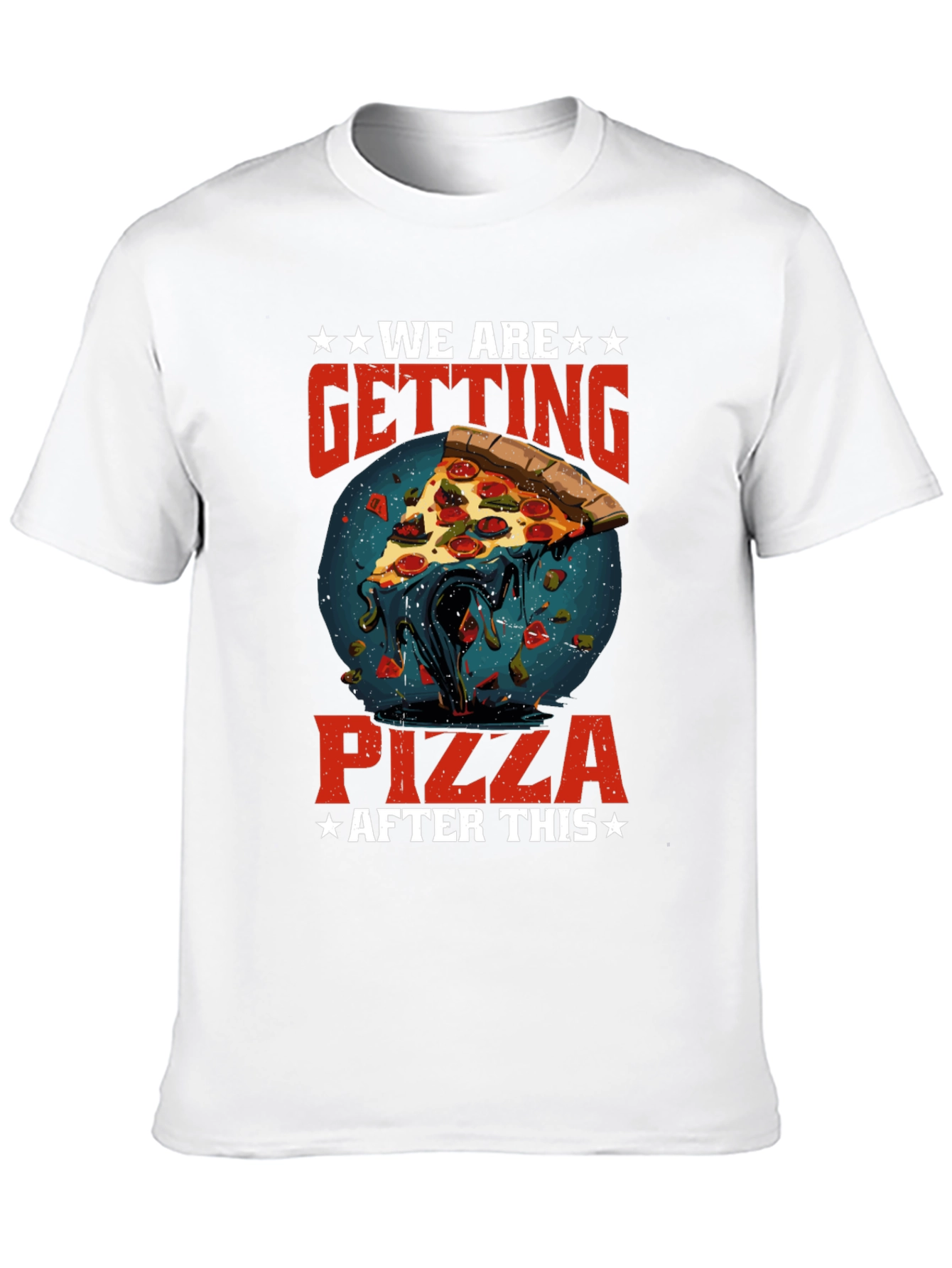 Black We Are Getting Pizza After This Graphic T-Shirt view 10