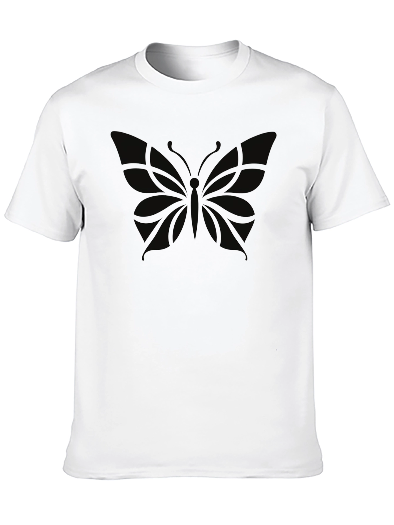 Black Men's Black Butterfly Graphic T-Shirt view 10