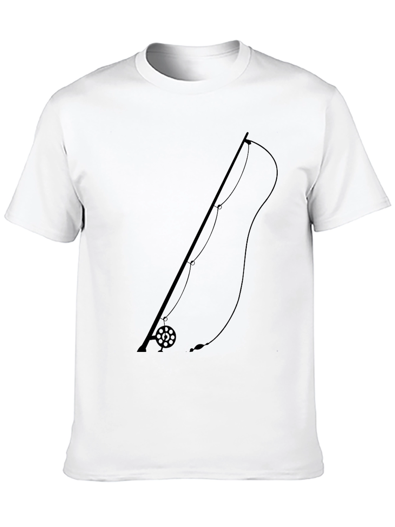 Black Fishing Rod Graphic Tee - Black view 10