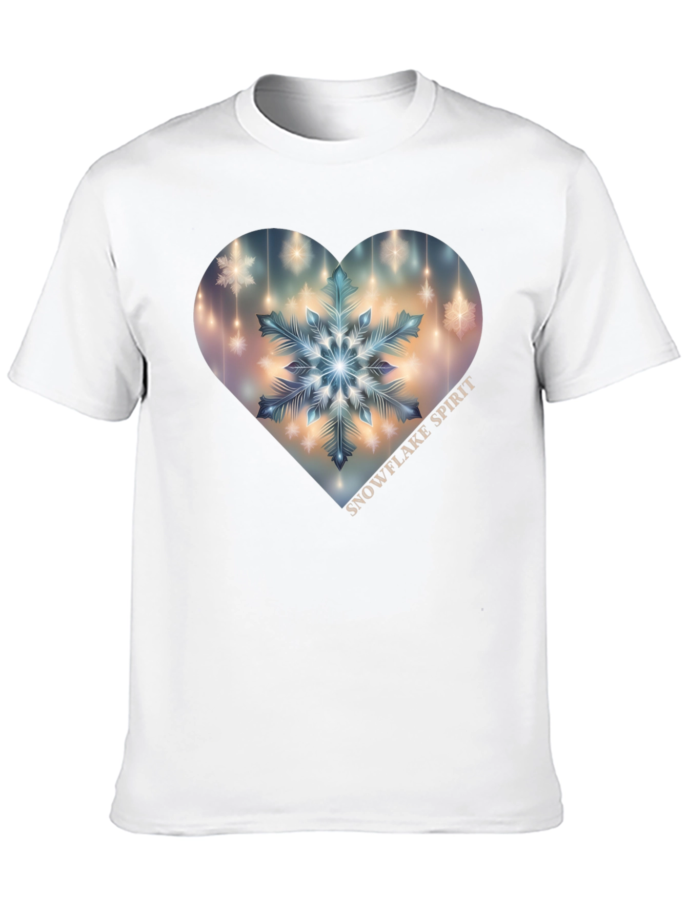 Black Snowflake Spirit Heart Graphic Tee - Black view 10