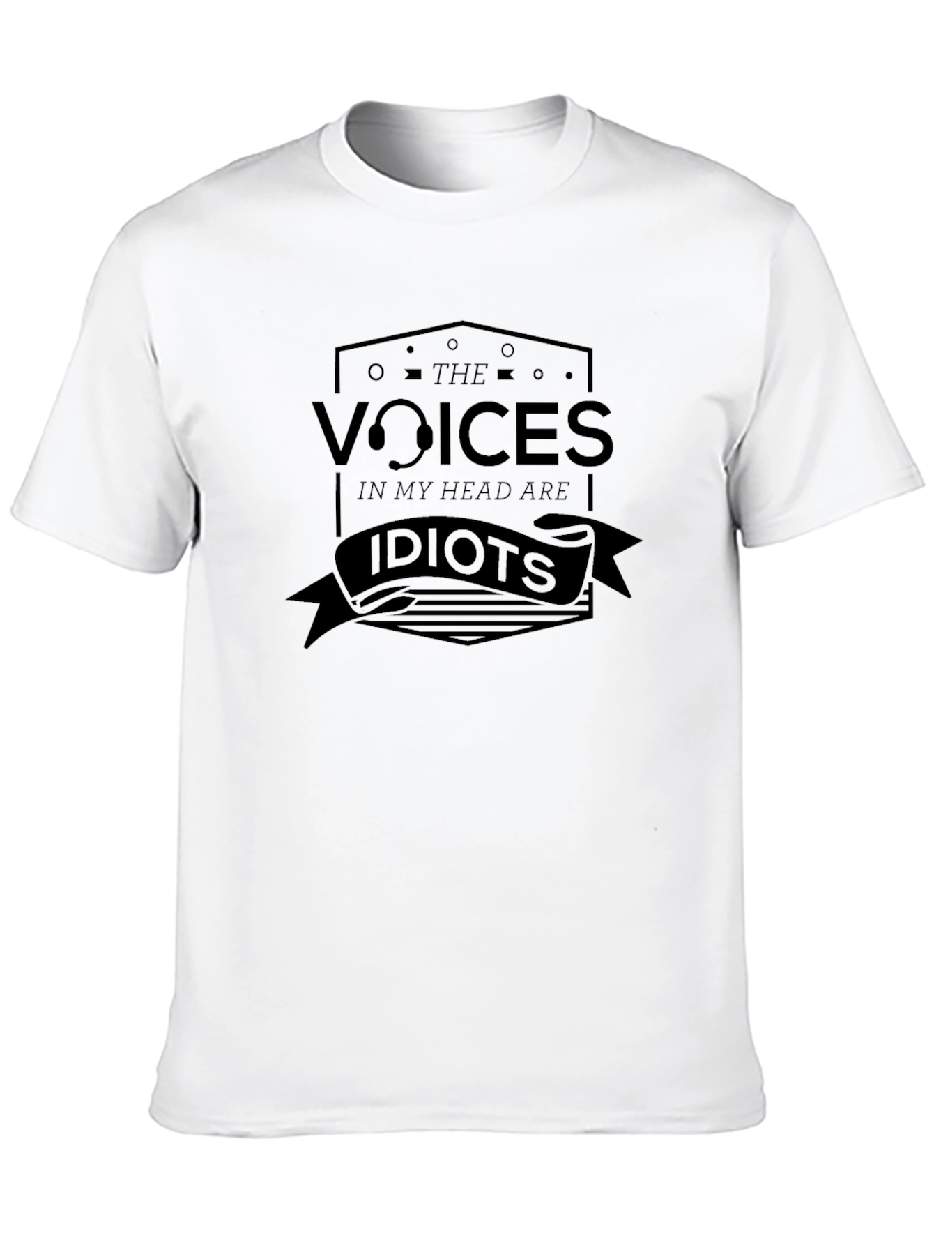 Black Voices In My Head Graphic Tee - Black Crew Neck view 10