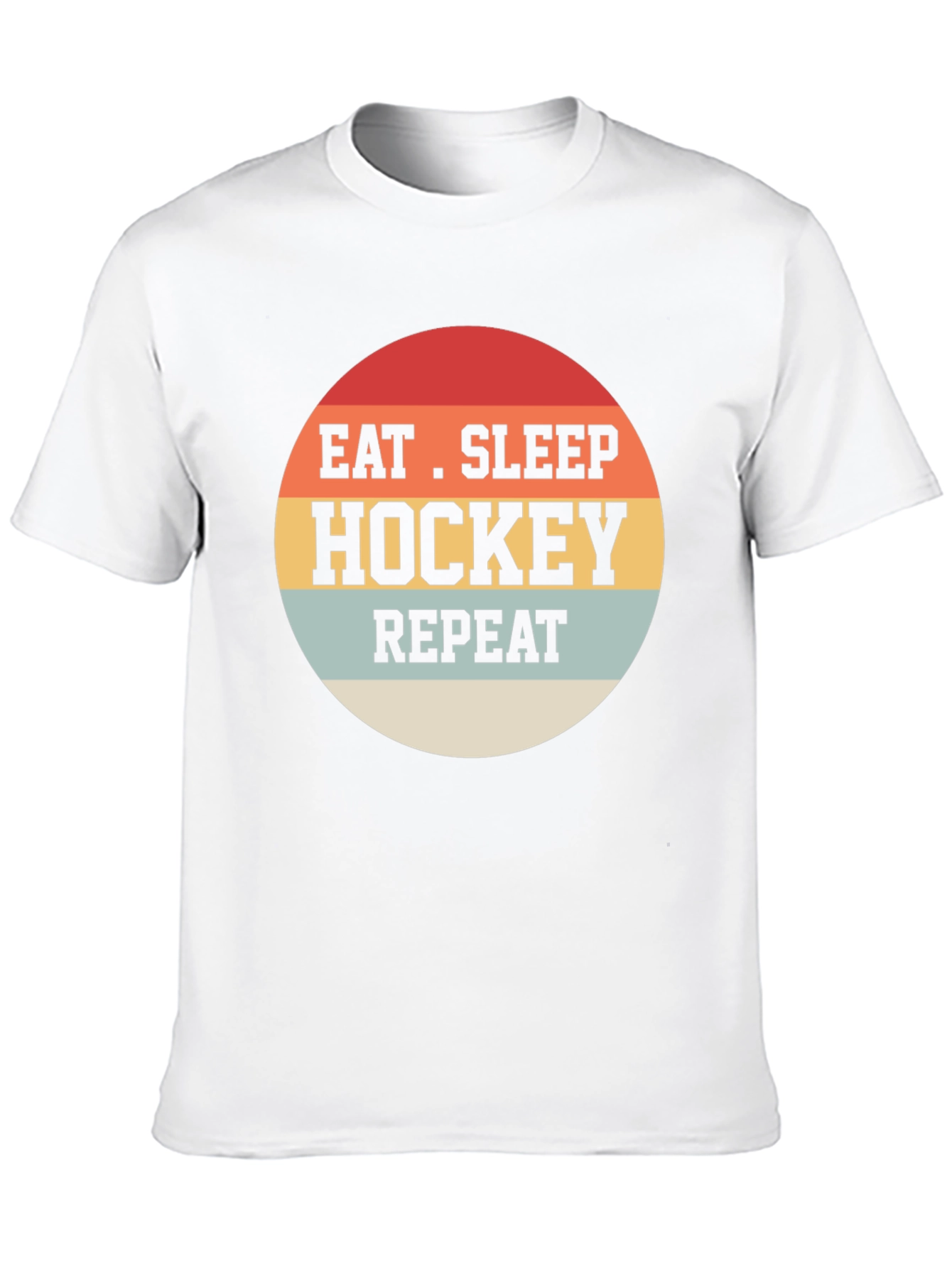 Black Eat Sleep Hockey Repeat T-Shirt view 10