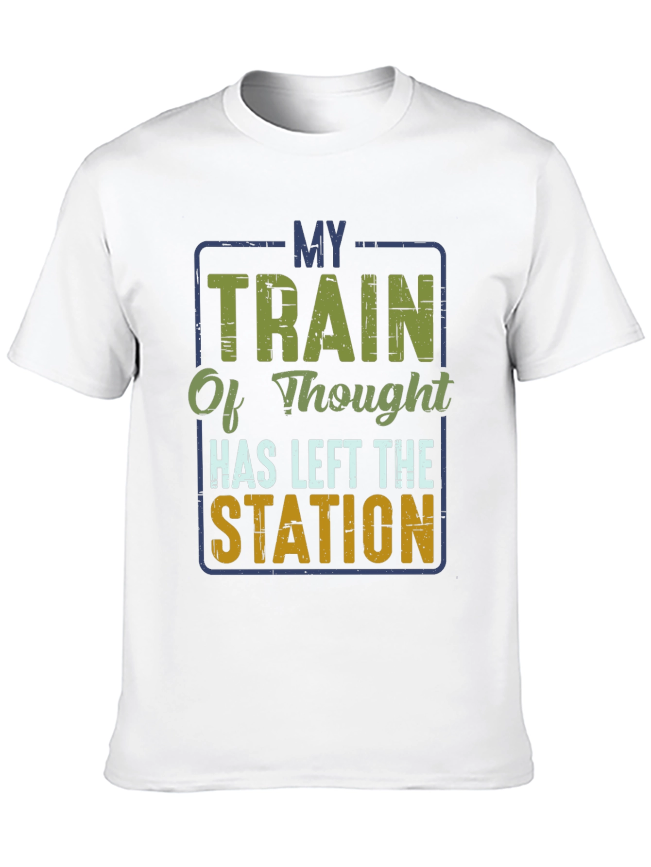 Black My Train of Thought T-Shirt - Funny Graphic Tee view 10