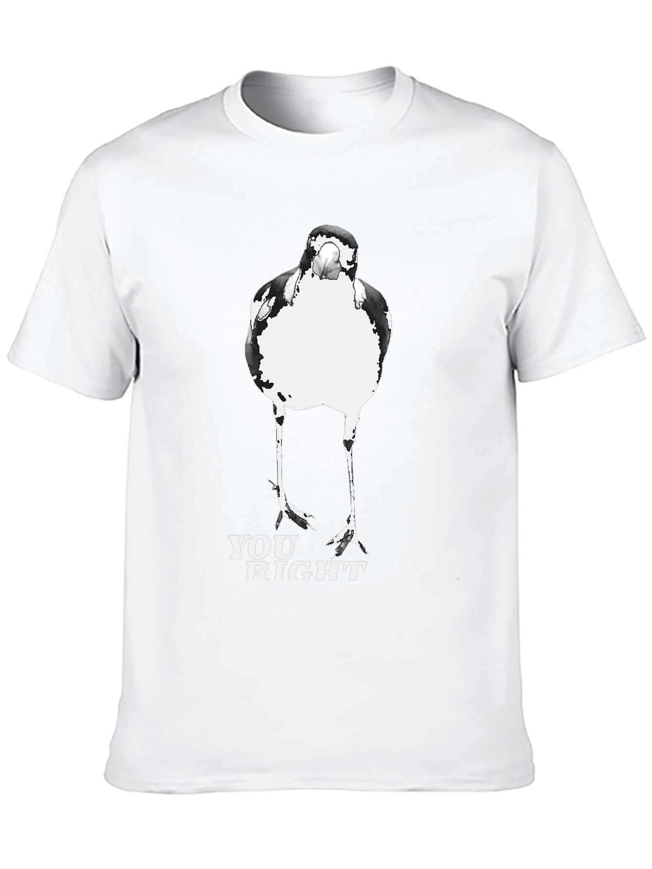 Black You Right Bird Graphic Tee - Black Cotton Blend T-Shirt view 10
