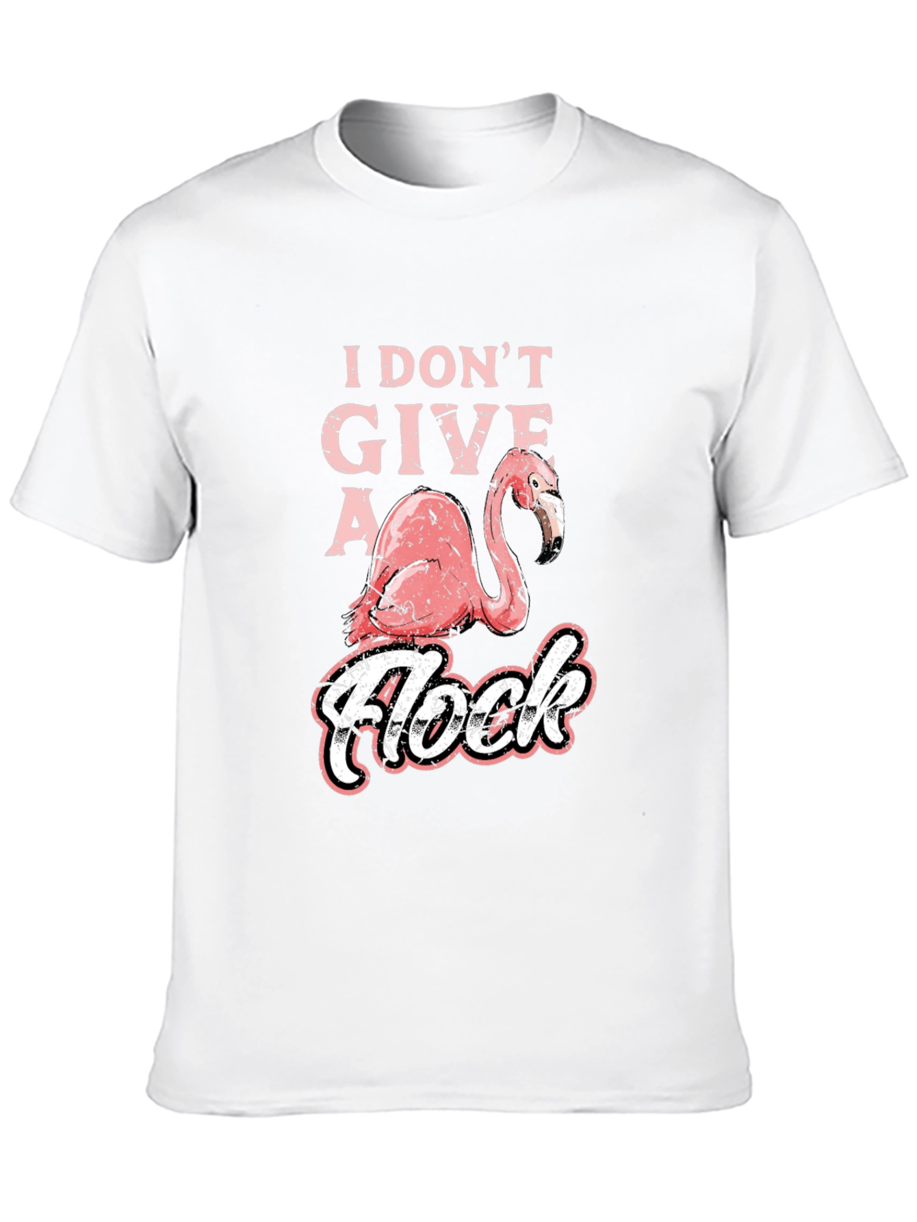Black I Don't Give a Flock Flamingo Graphic T-Shirt view 10
