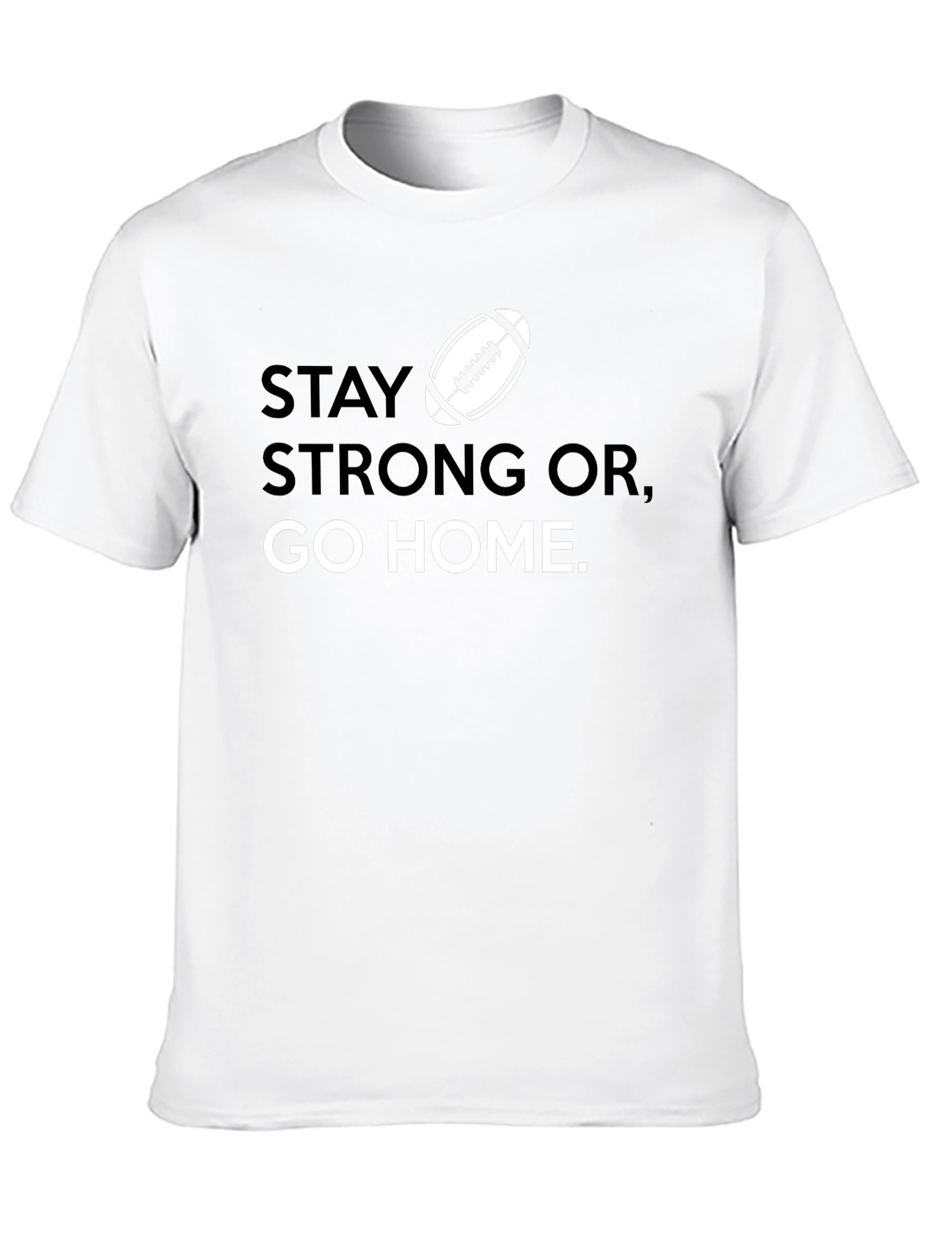 Black Stay Strong Football Graphic T-Shirt view 10