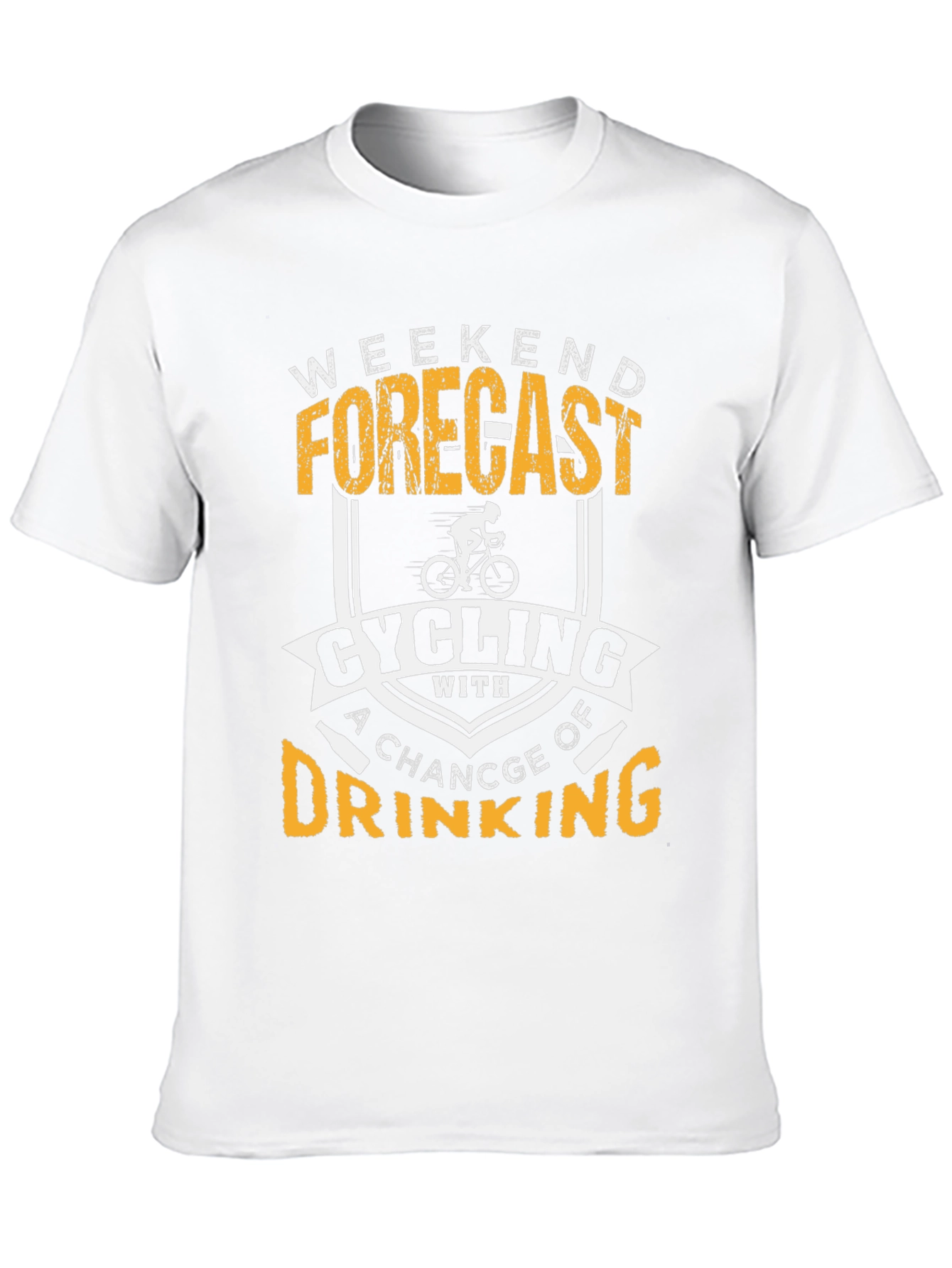 Black Cycling & Drinking T-Shirt: Weekend Forecast view 10