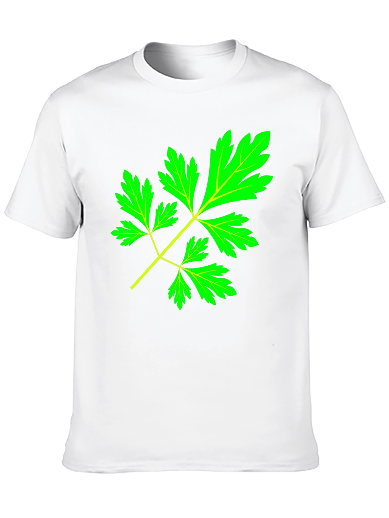 Black Herbal Leaf Black T-Shirt view 10