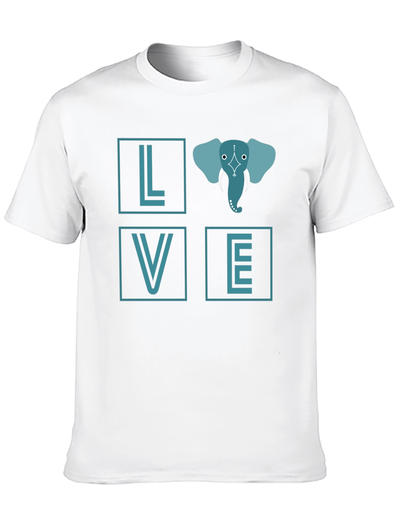 Black Elephant Love Graphic Tee - Stylish Black T-Shirt view 10