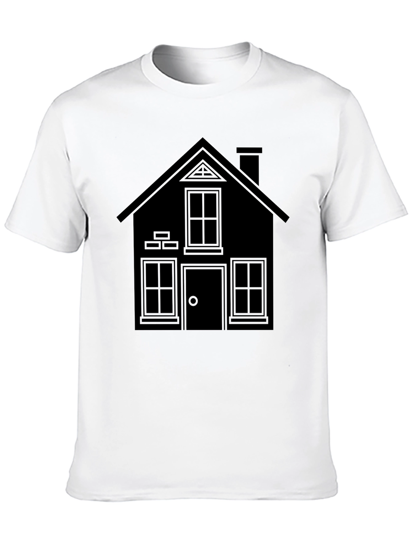 Black Modern Minimalist House Graphic Tee - Black view 10