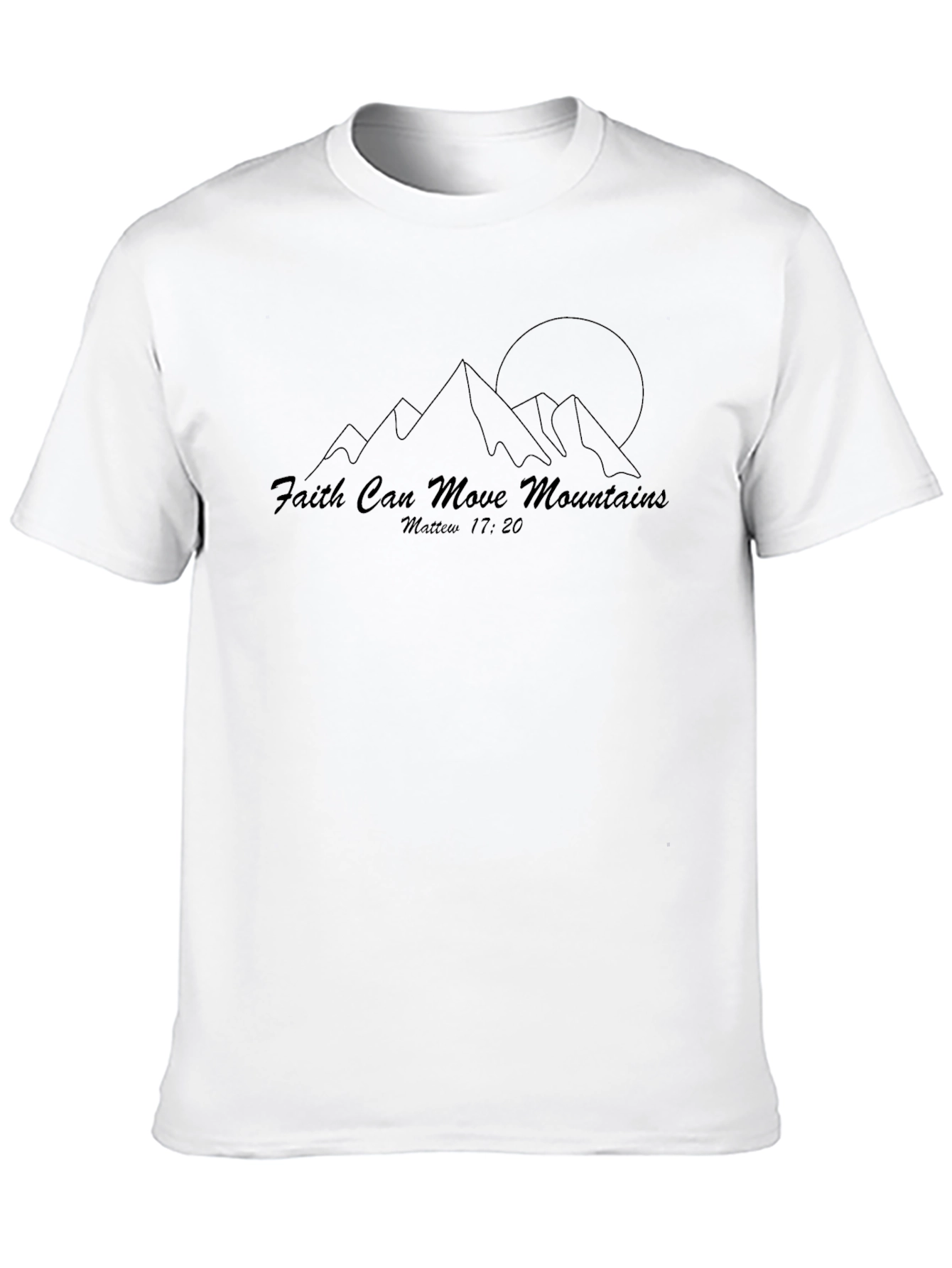 Black Faith Can Move Mountains Graphic Tee view 10