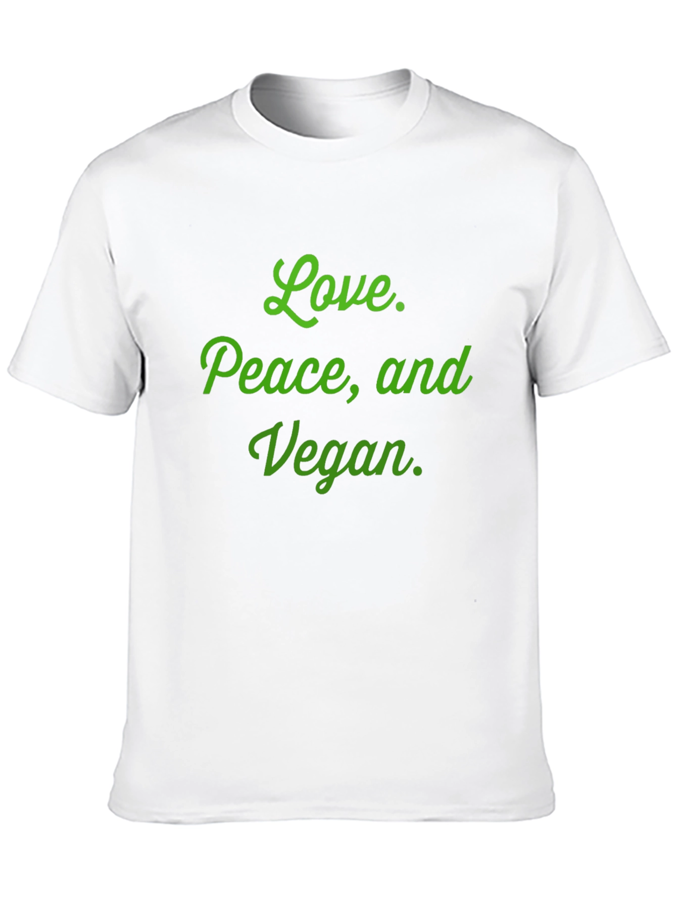 Black Love Peace Vegan T-Shirt - Black Cotton Blend view 10