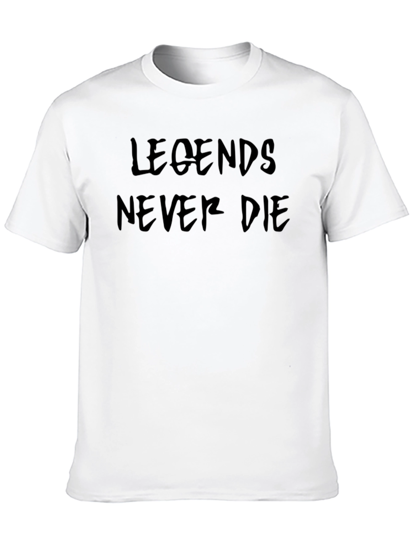 Black Legends Never Die Black Graphic T-Shirt view 10