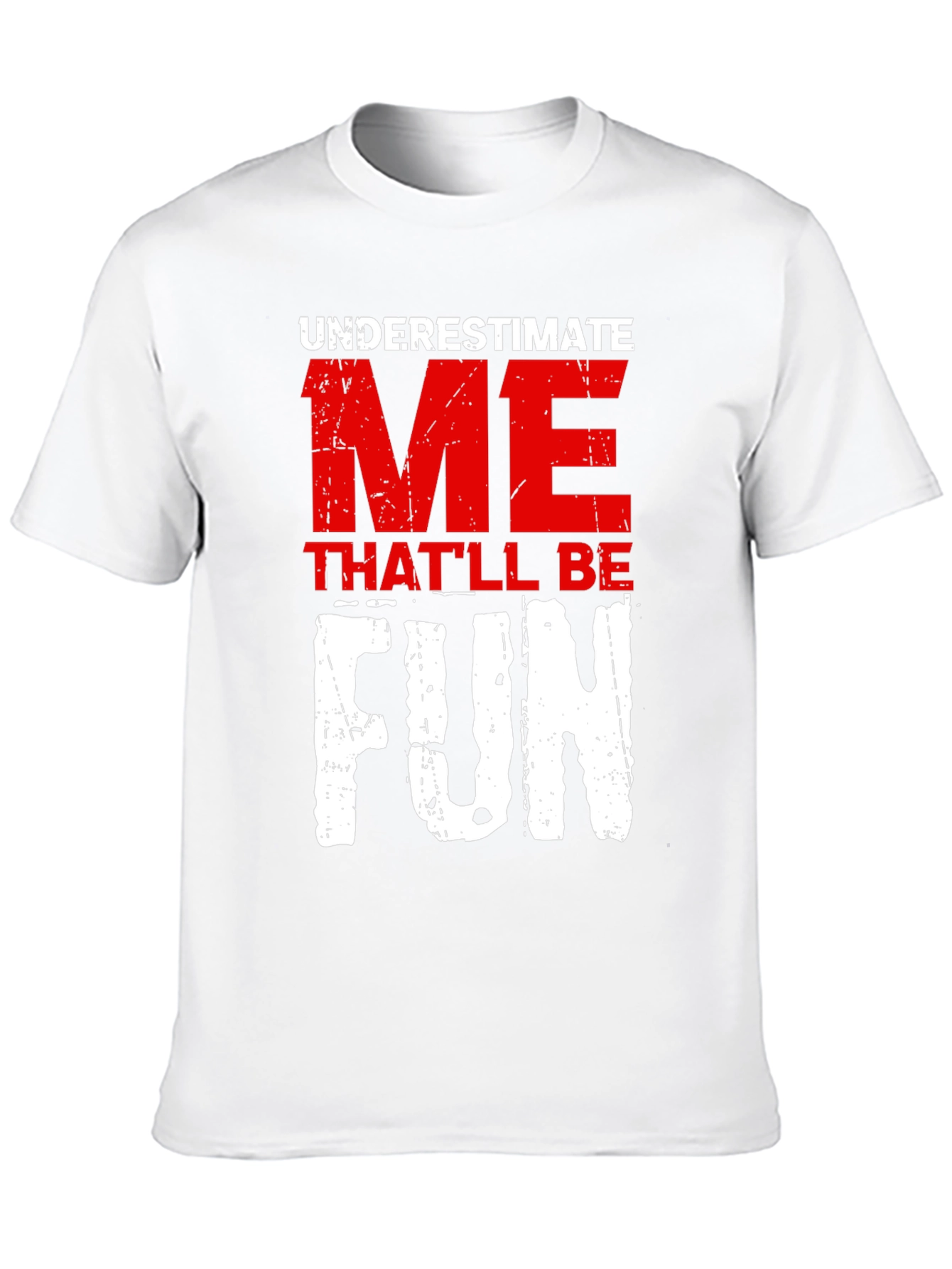 Black Underestimate Me Fun Graphic T-Shirt view 10