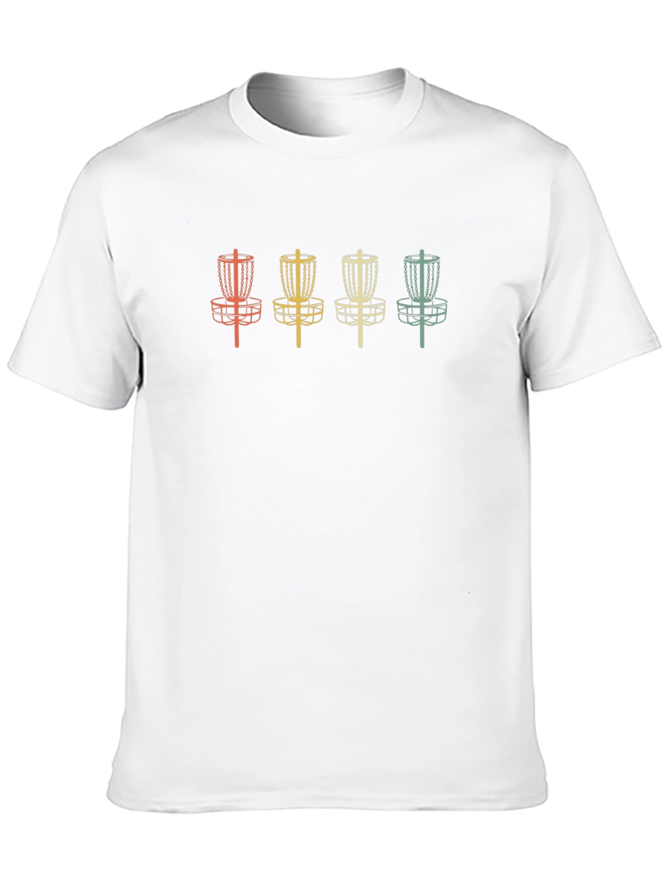 Retro Disc Golf T-Shirt - Four Basket Design - 10
