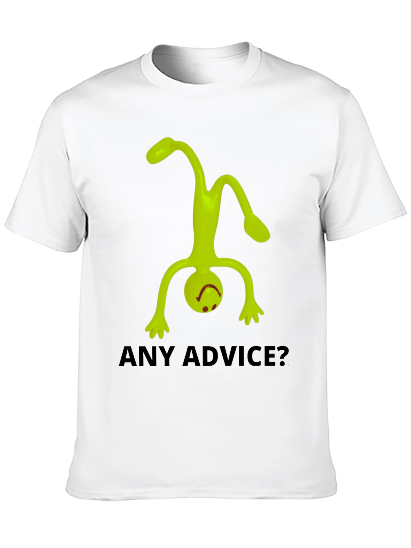 Black Any Advice? Funny Graphic Tee view 10