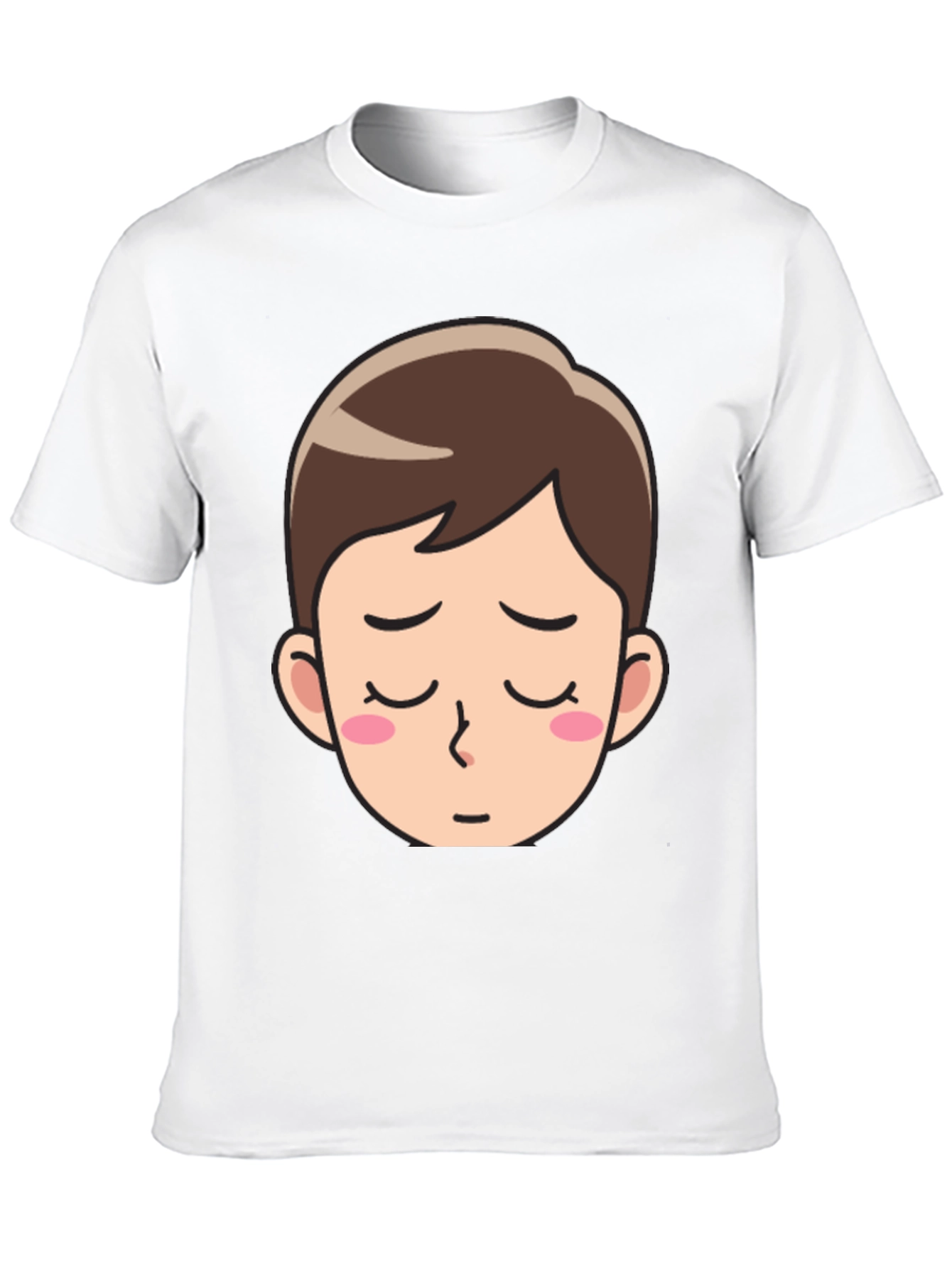 Black Cartoon Face Black T-Shirt - Unisex Casual Wear view 10