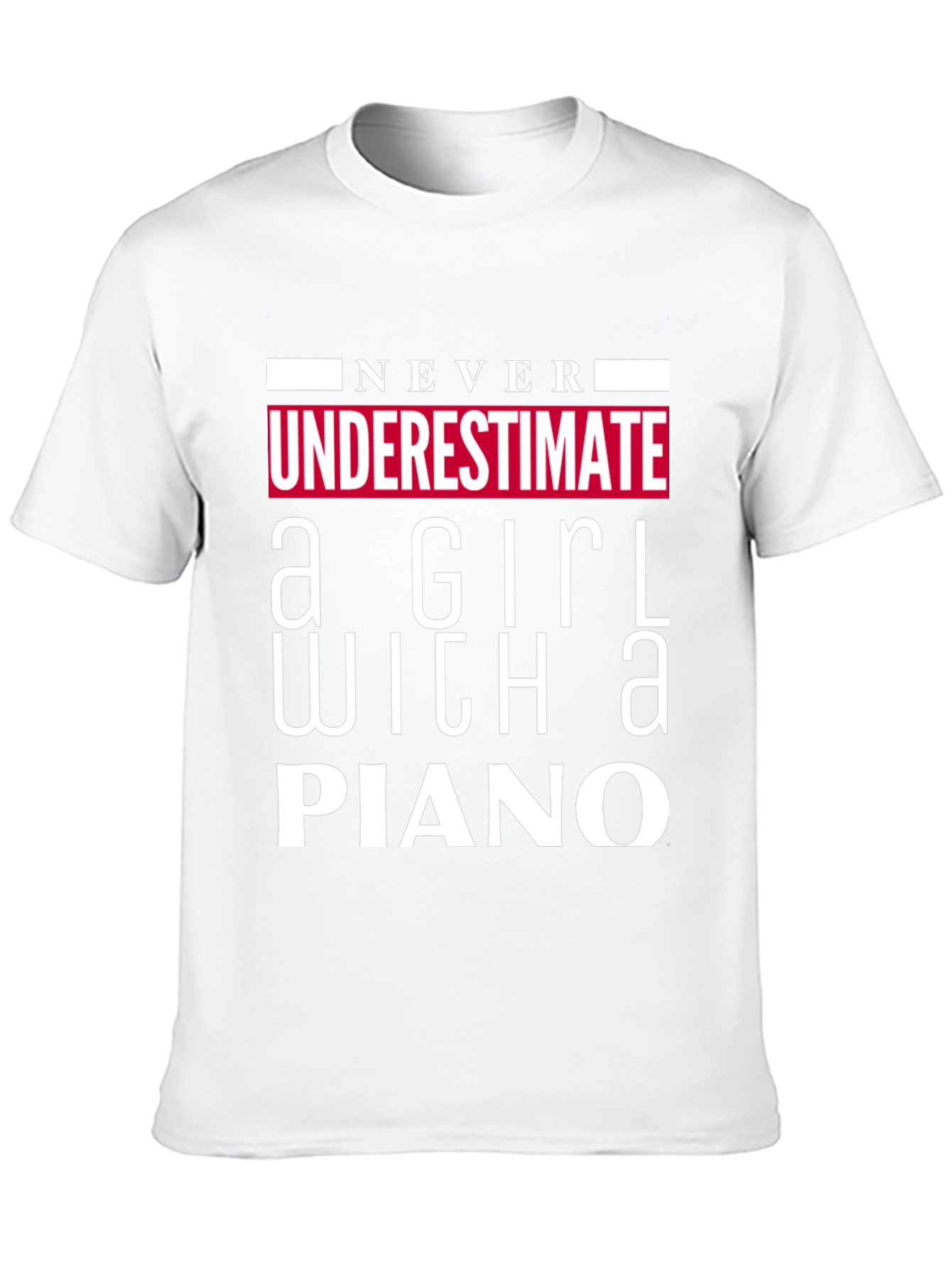 Black Never Underestimate Girl With A Piano T-Shirt view 10