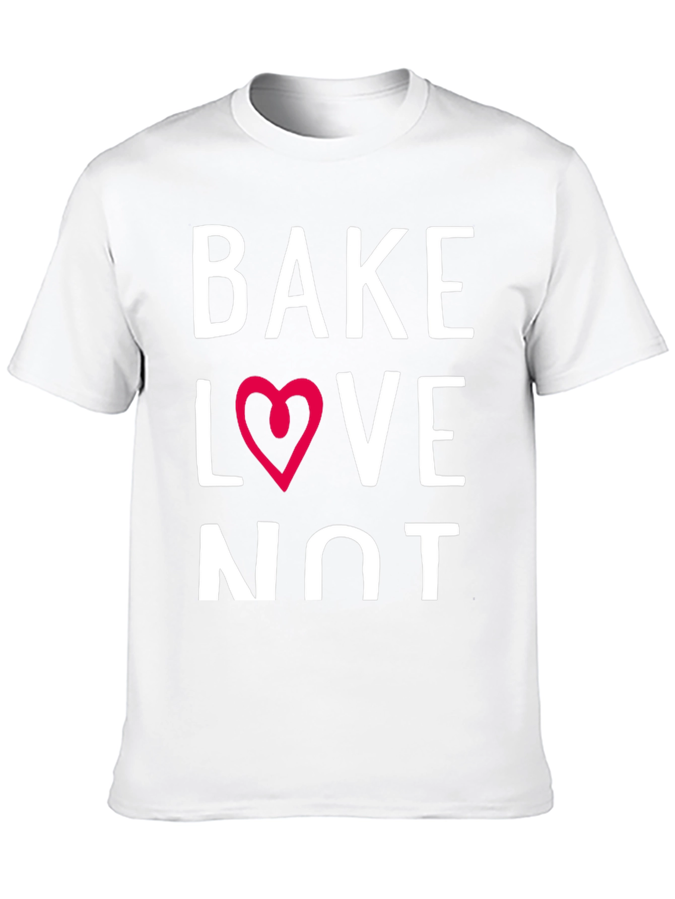 Black Bake Love Not T-Shirt - Black Crew Neck Short Sleeve view 10