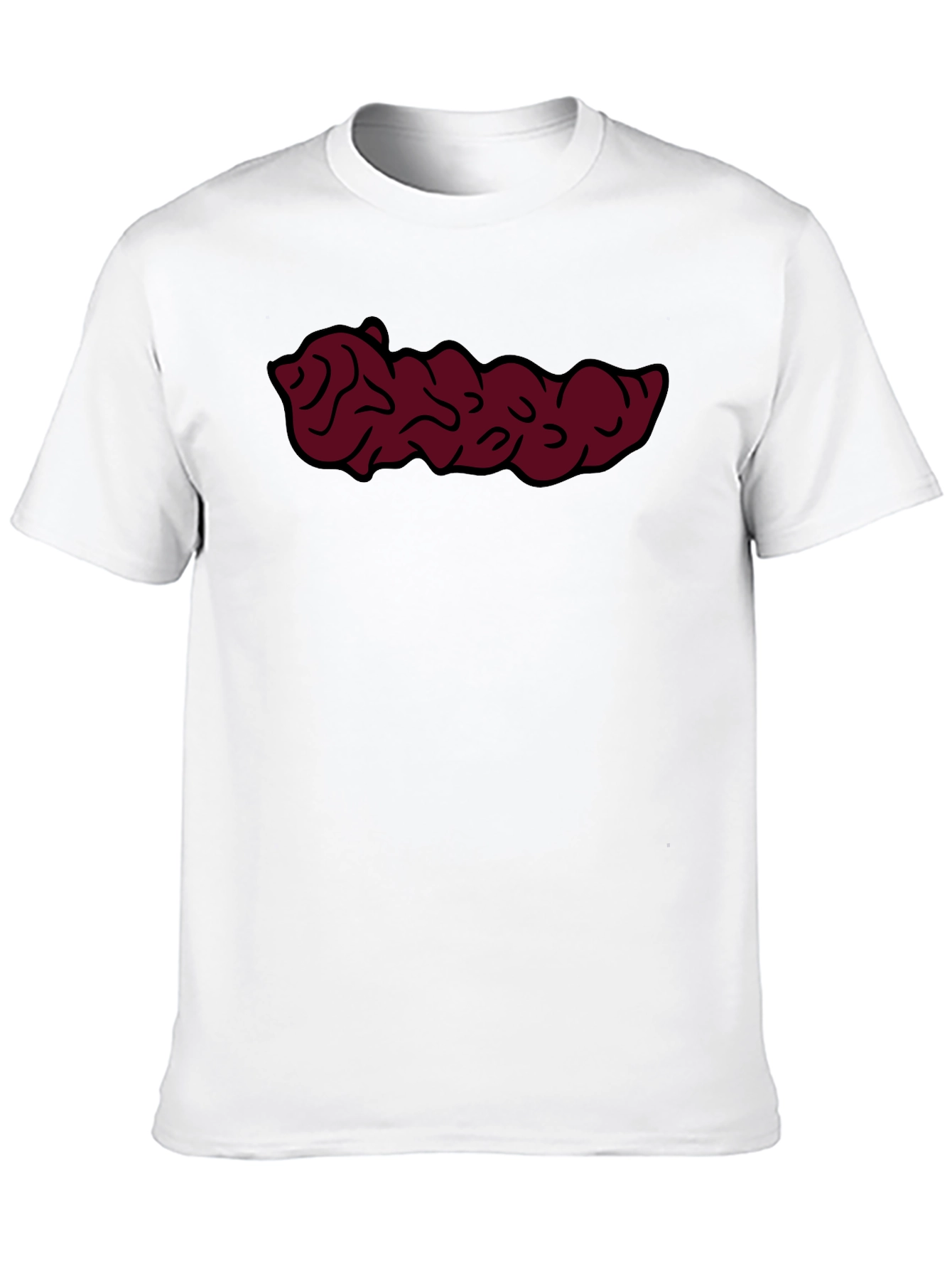Black Mens Black T-Shirt with Abstract Red Design view 10